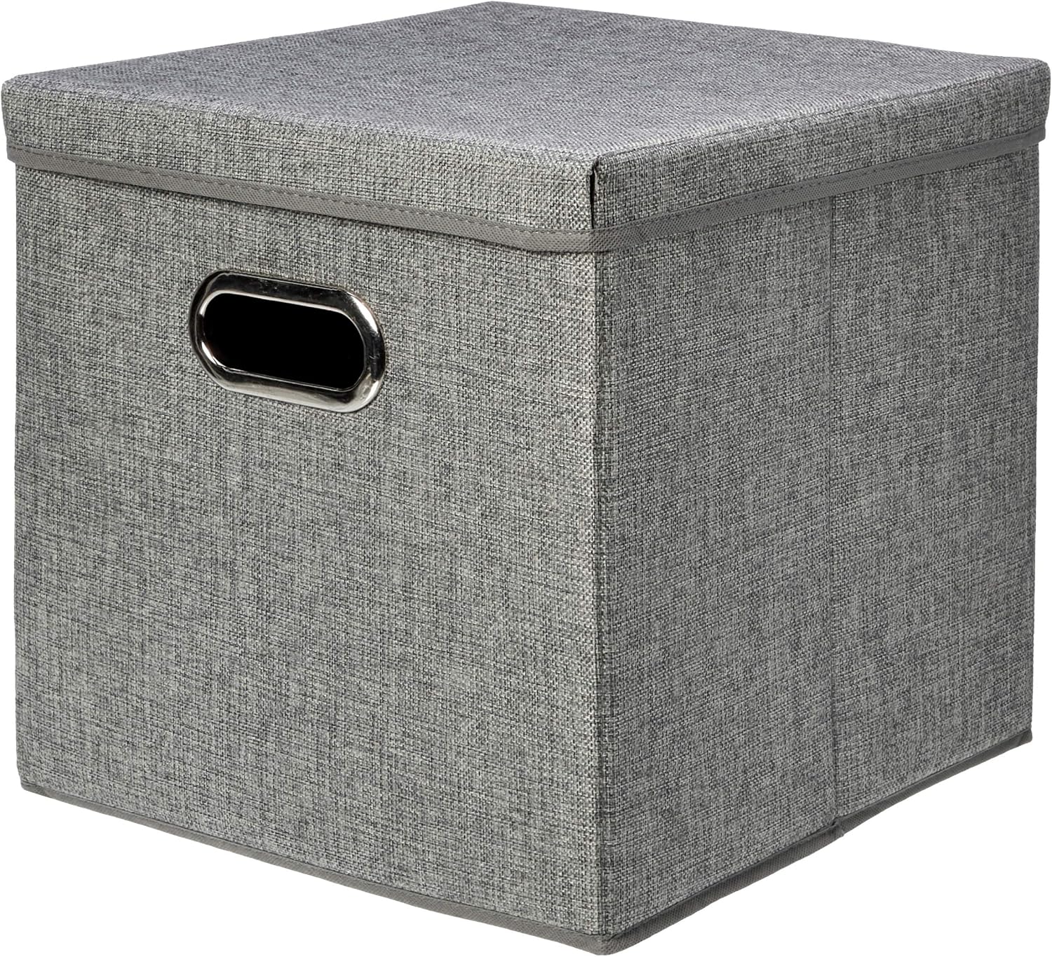 Amazon Basics Aufbewahrungswuerfel Sackleinen faltbar Grau 2er Set