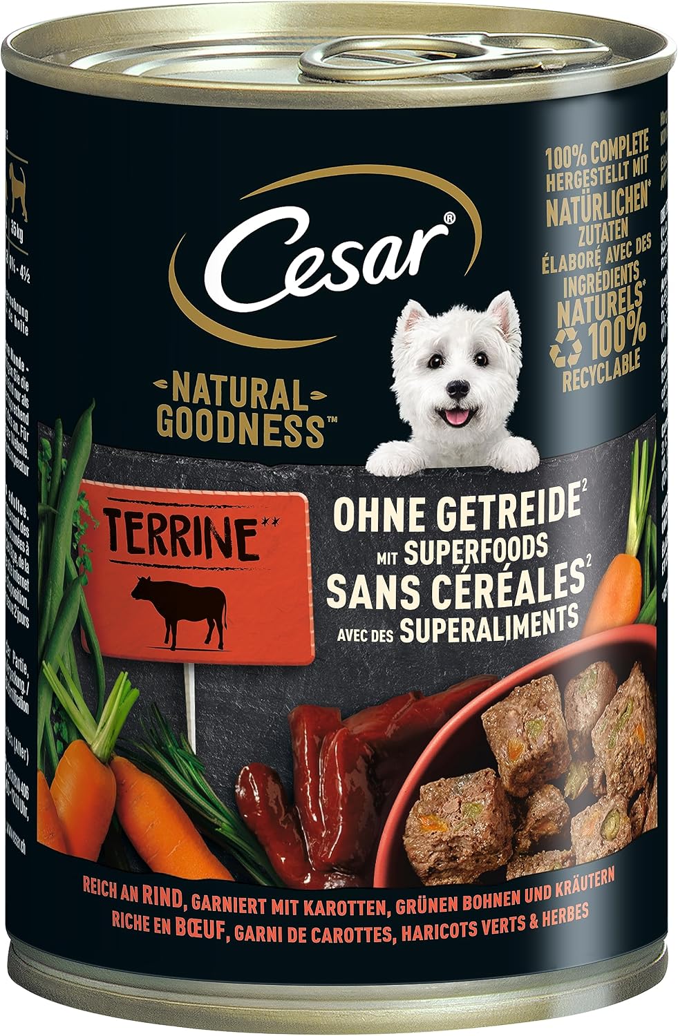 Cesar Hundefutter Nassfutter 12 x Sortenmix Dose