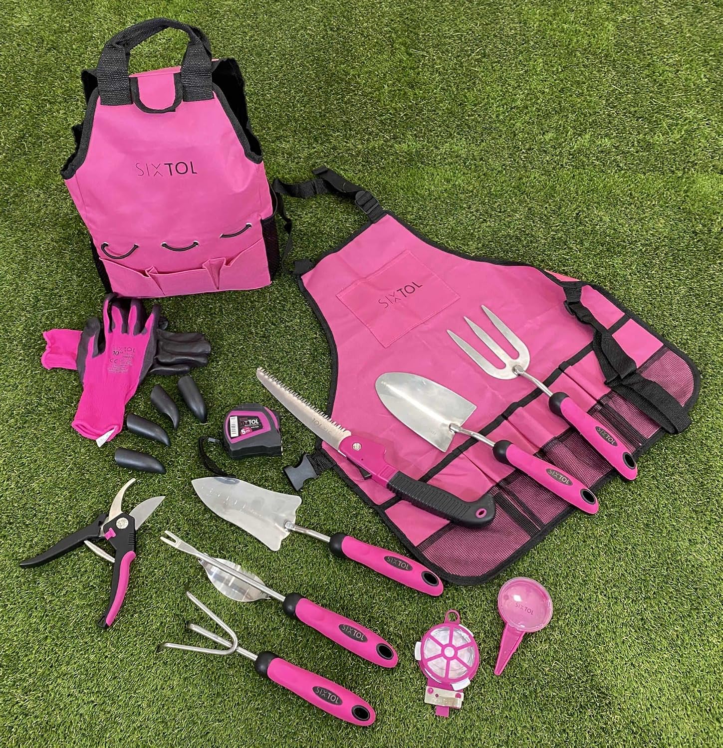 Gartengeraete Set 10-teilig Gartenwerkzeug Handwerkzeug Pink