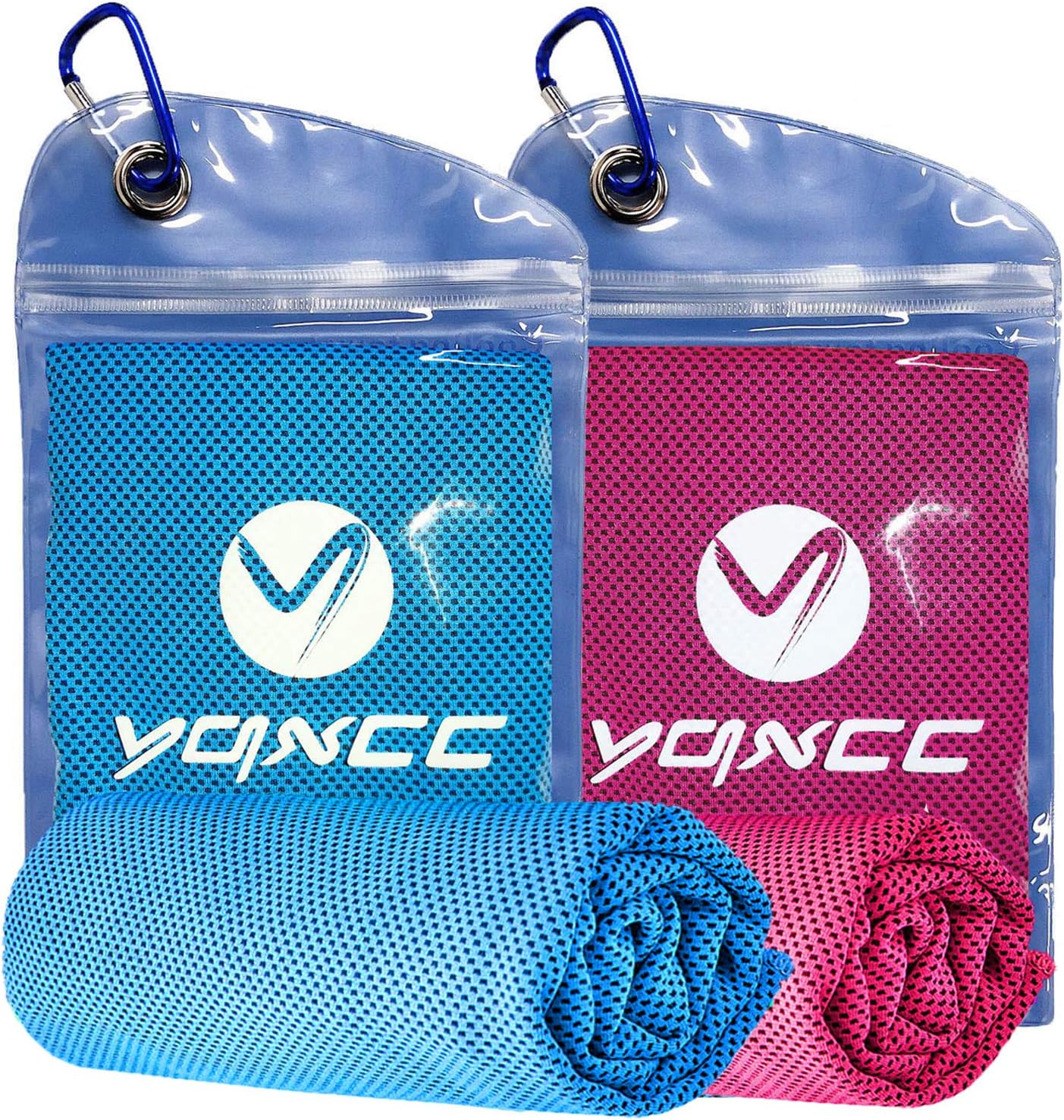 YQXCC Kuehlendes Handtuch 2er Set 120×30 cm Mikrofaser fuer Sport Reisen