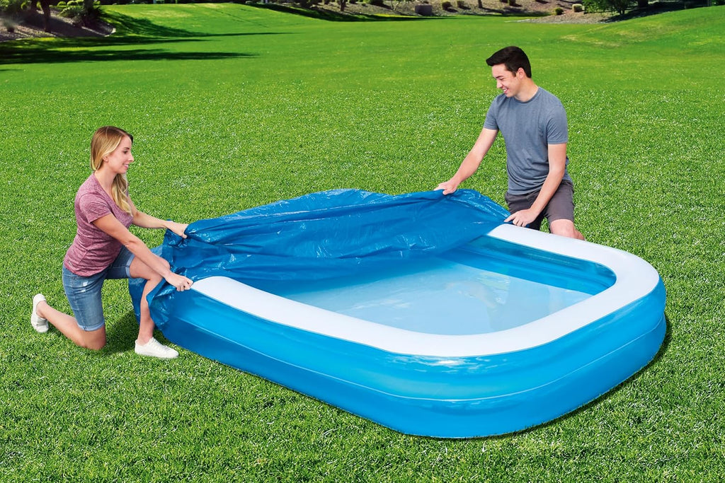 Bestway Abdeckplane eckig 295 x 220 cm blau fuer Family Pool