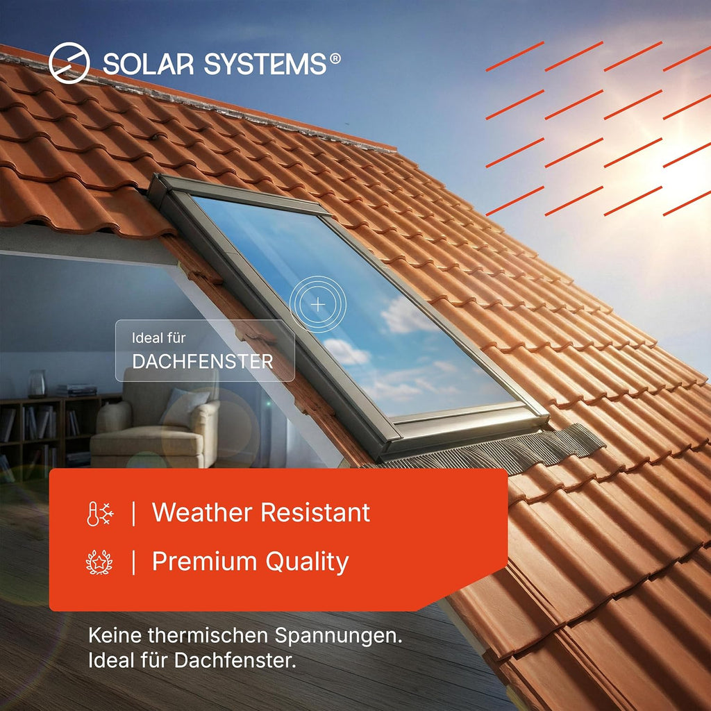 SOLAR SYSTEMS Sonnenschutzfolie Fenster aussen 50x100 cm UV-Schutz Sichtschutz