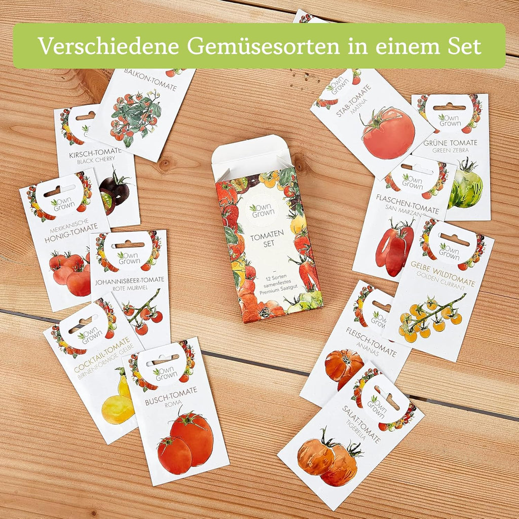 12er Tomatensamen Set alte Sorten fuer Garten und Balkon, samenfest