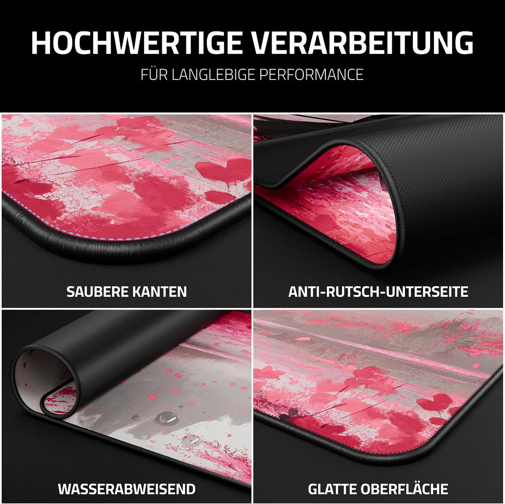 Gaming Mauspad XXL 900x400 mm Anime wasserabweisend vernaehte Kanten