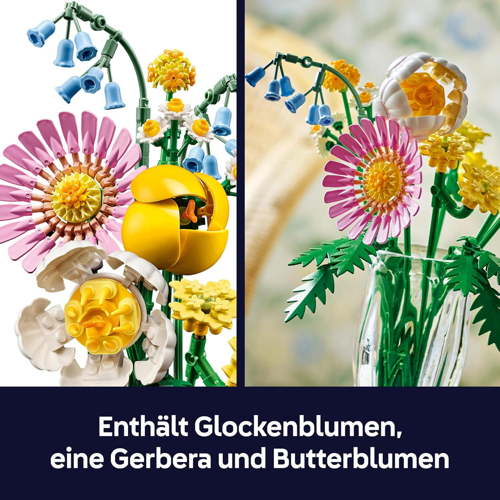 LEGO 10342 Botanicals Blumenstrauss rosa Kunstblumen Set