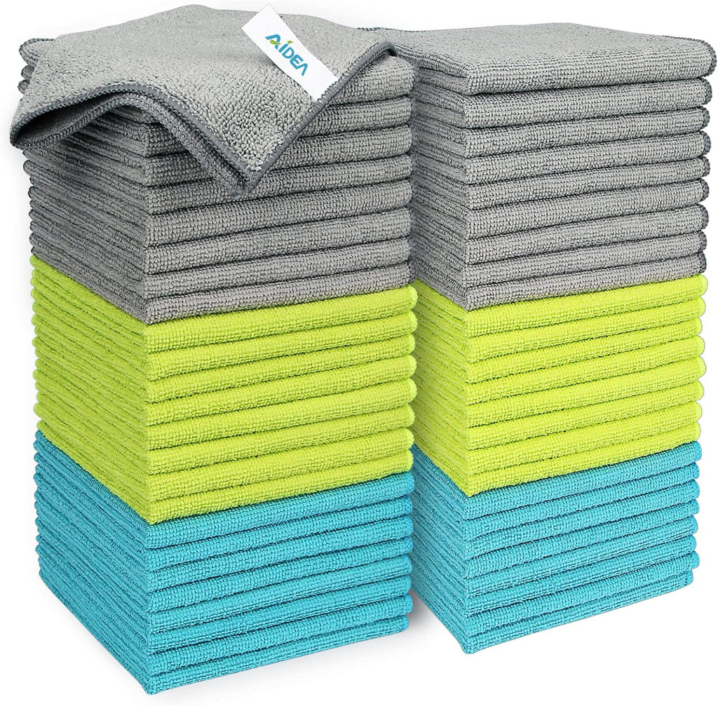AIDEA Mikrofasertuecher 100 Stueck Reinigungstuecher Haushalt 30x30 cm