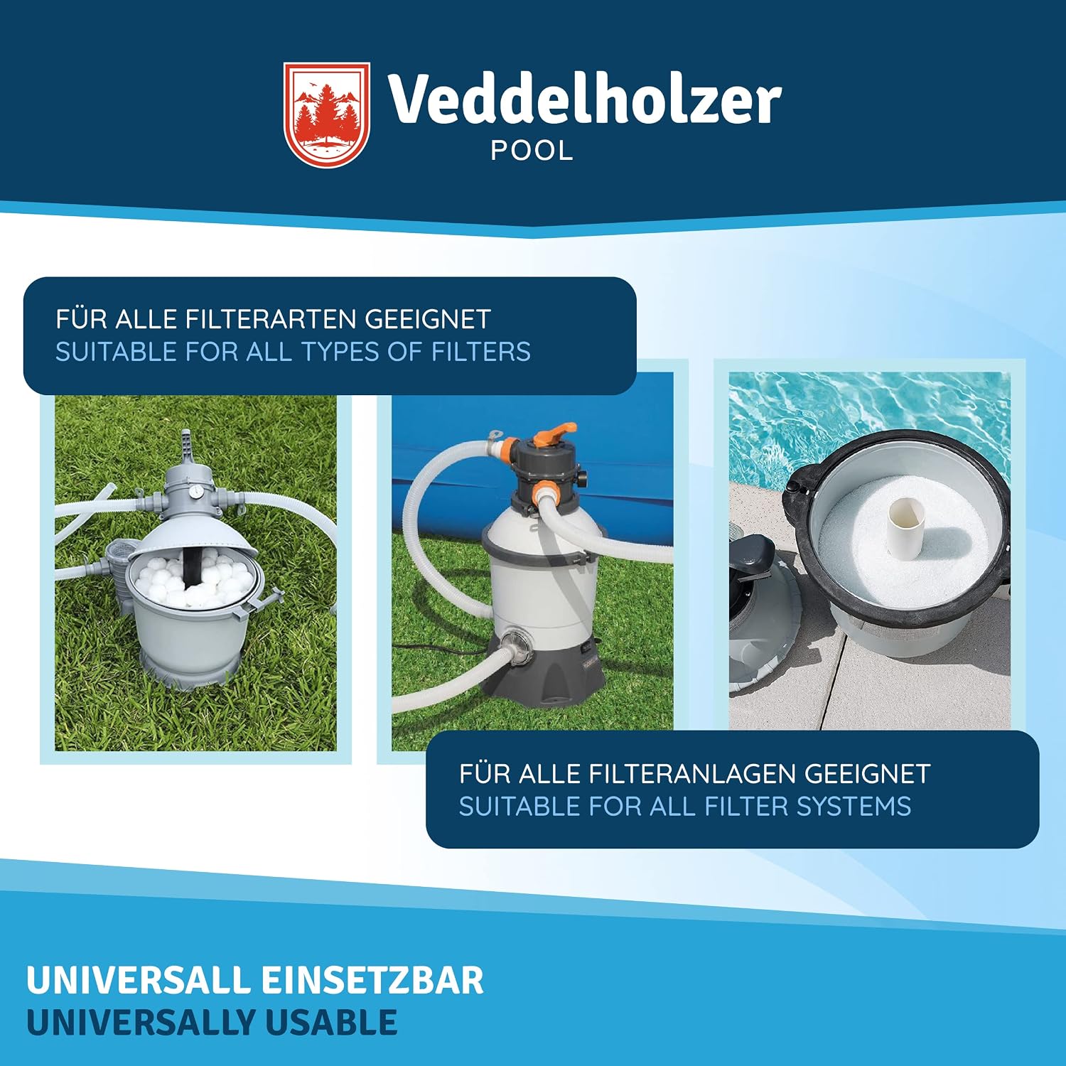 Veddelholzer Poolklar Fluessigklaerer fuer klares Poolwasser