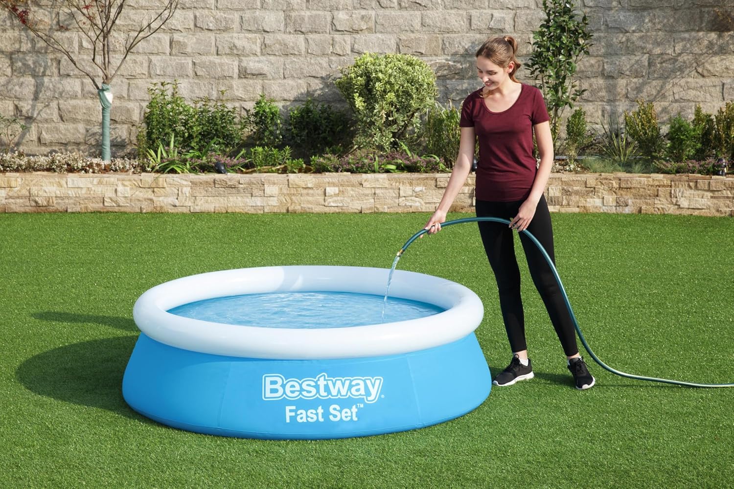 Bestway Fast Set Aufstellpool Ø183x51 cm 940 l TriTech blau inkl. Reparaturflick