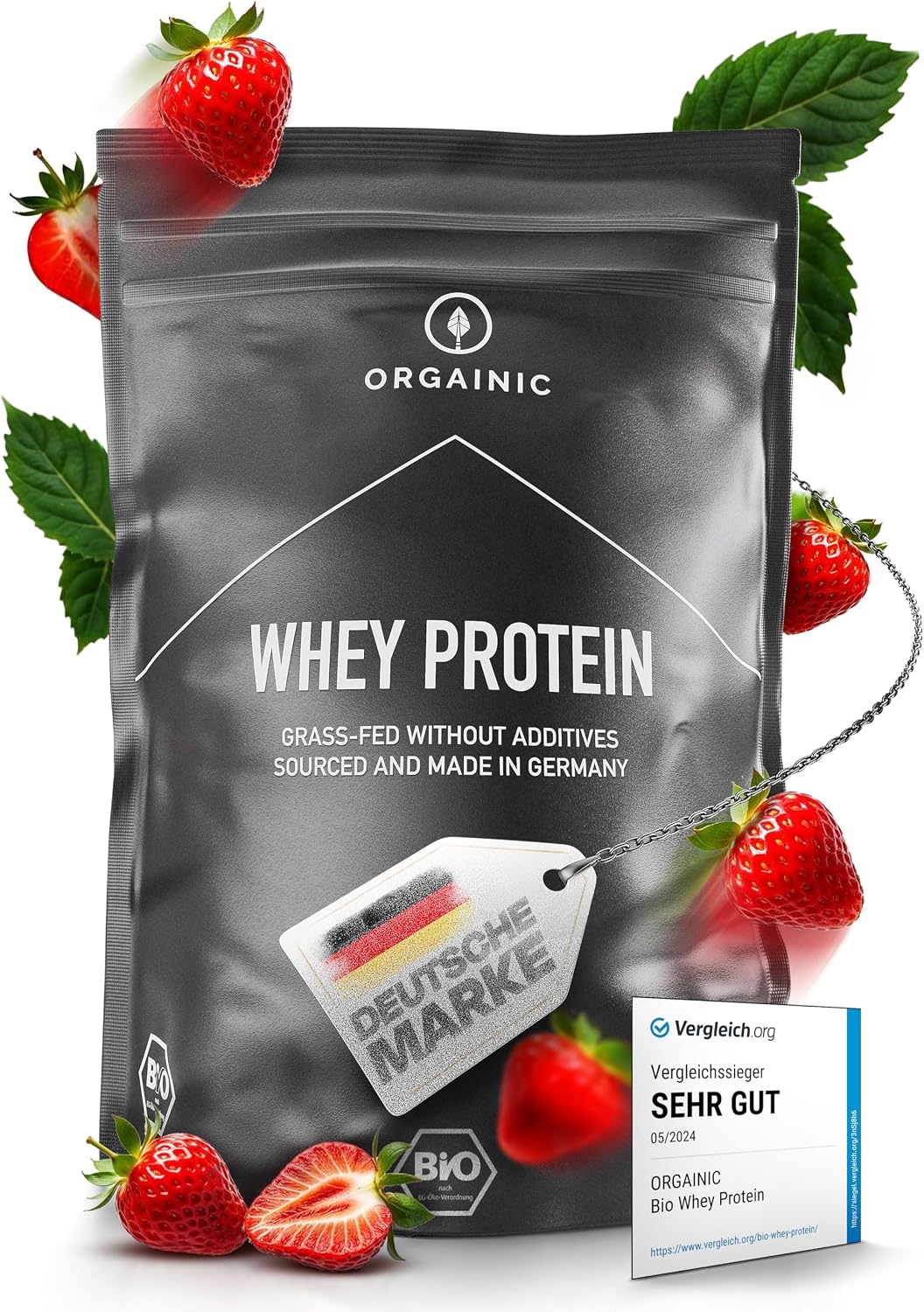 Orgainic Bio Whey Protein Pulver aus Deutschland, verschiedene Sorten