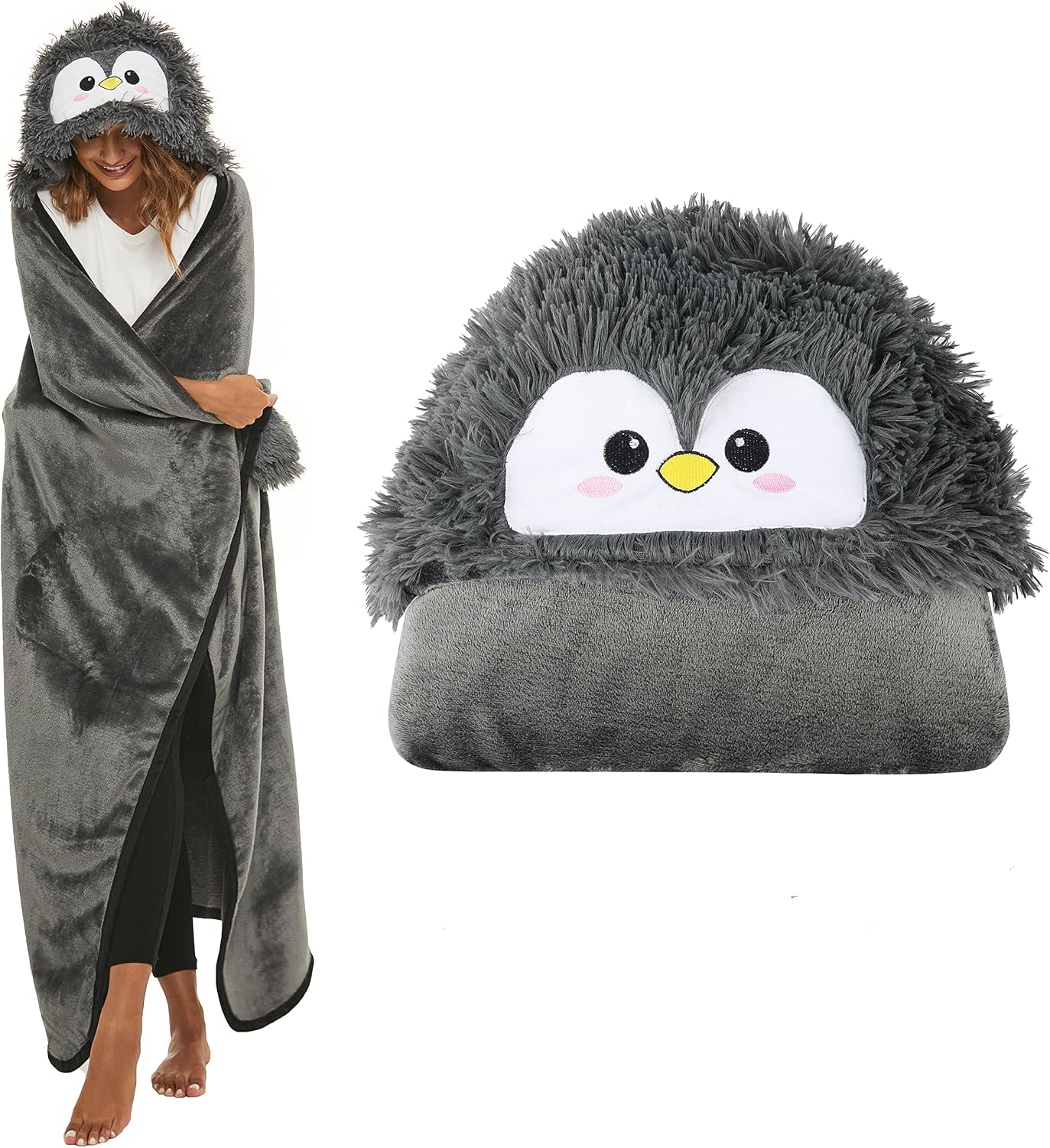 Faultier Kuscheldecke fuer Damen, flauschige Geschenkdecke, Geburtstag