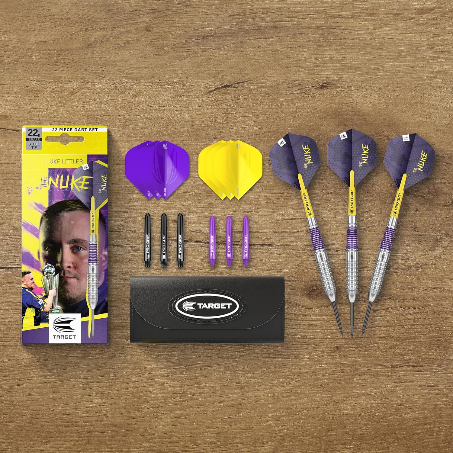 Target Luke Littler Steel Tip Darts Set Nuke Player Edition