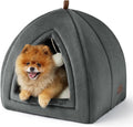 Katzenhoehle Katzenbett 40-44cm faltbar mit waschbarem Kissen