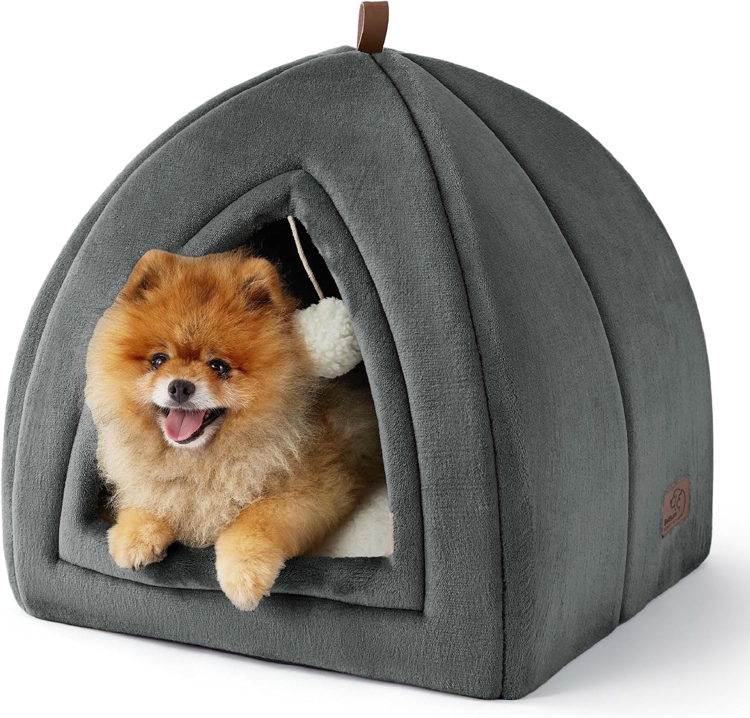 Katzenhoehle Katzenbett 40-44cm faltbar mit waschbarem Kissen