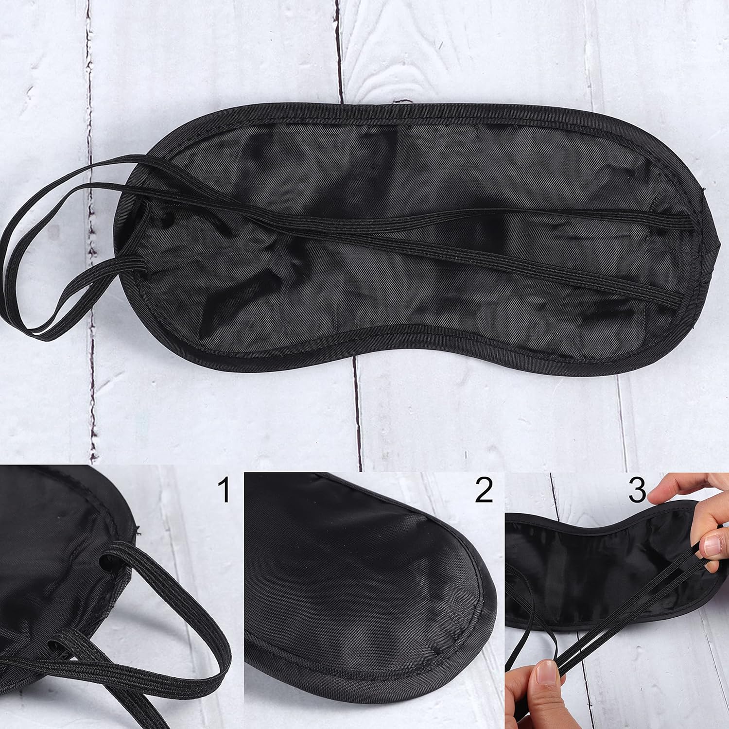 Schlafmaske 24er Set lichtdicht weich verstellbar fuer Herren Damen Kinder