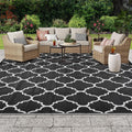OIGAE Balkon- und Garten Teppich 120x180 cm Grau wetterfest UV-bestaendig