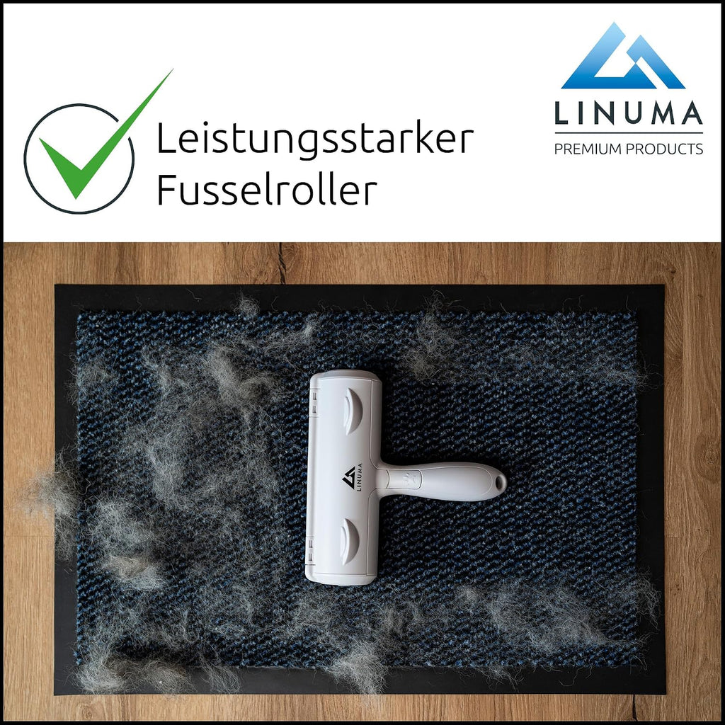 Tierhaarentferner Fusselrolle wiederverwendbar selbstreinigend Weiss fuer Sofa Tep