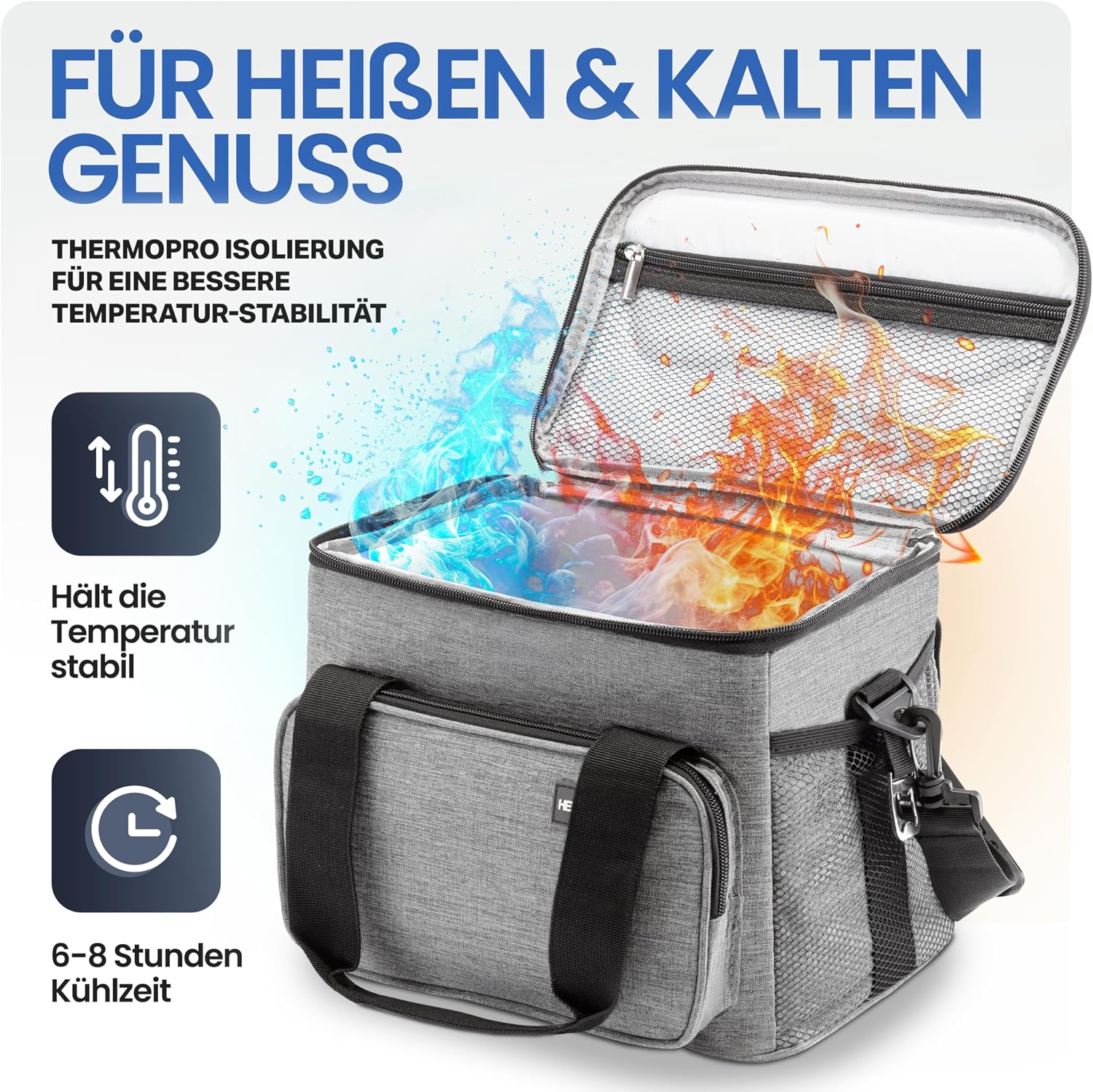 HELDENWERK Kuehltasche faltbar isoliert wasserdichte Lunchbag Picknick