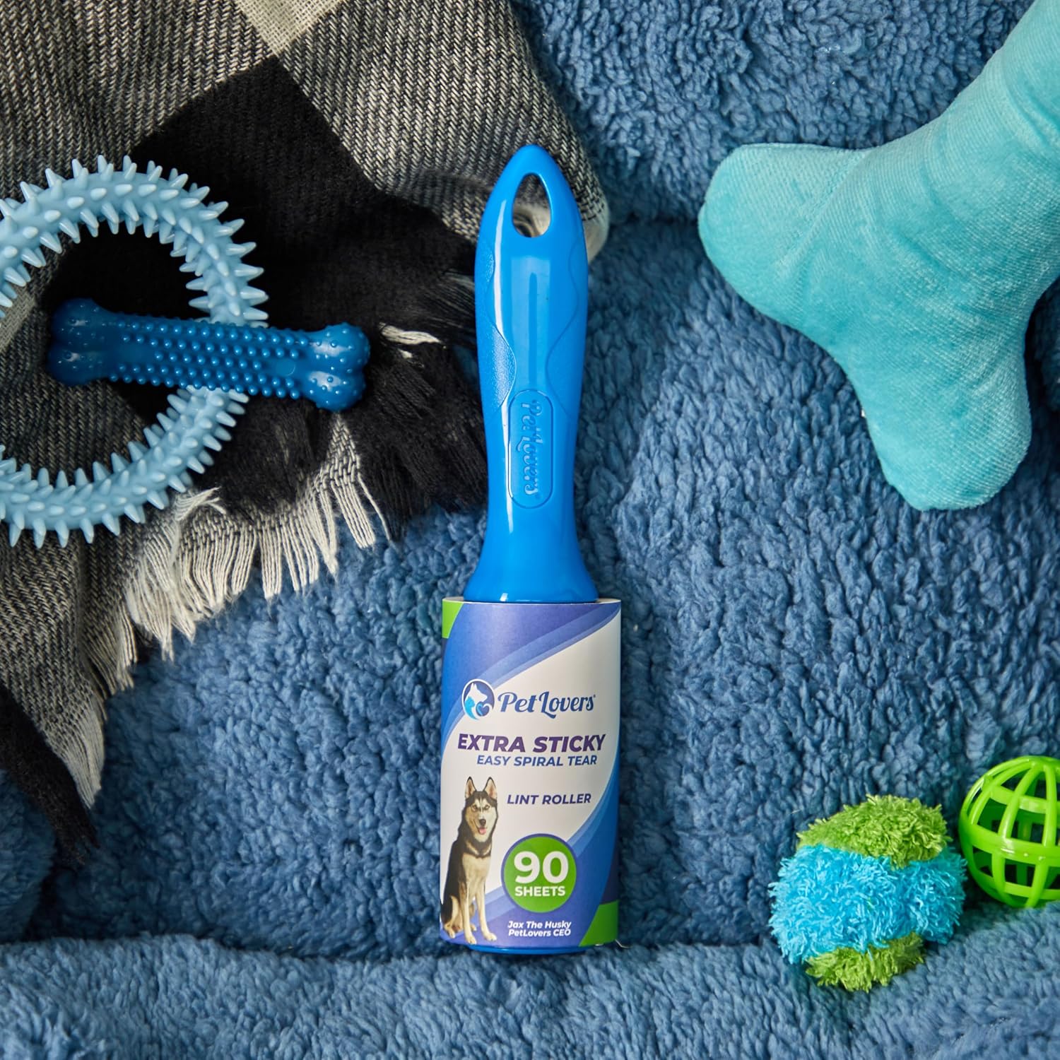 PetLovers Fusselrolle 450 Blatt extra klebrig fuer Tierhaare auf Kleidung und Moebeln