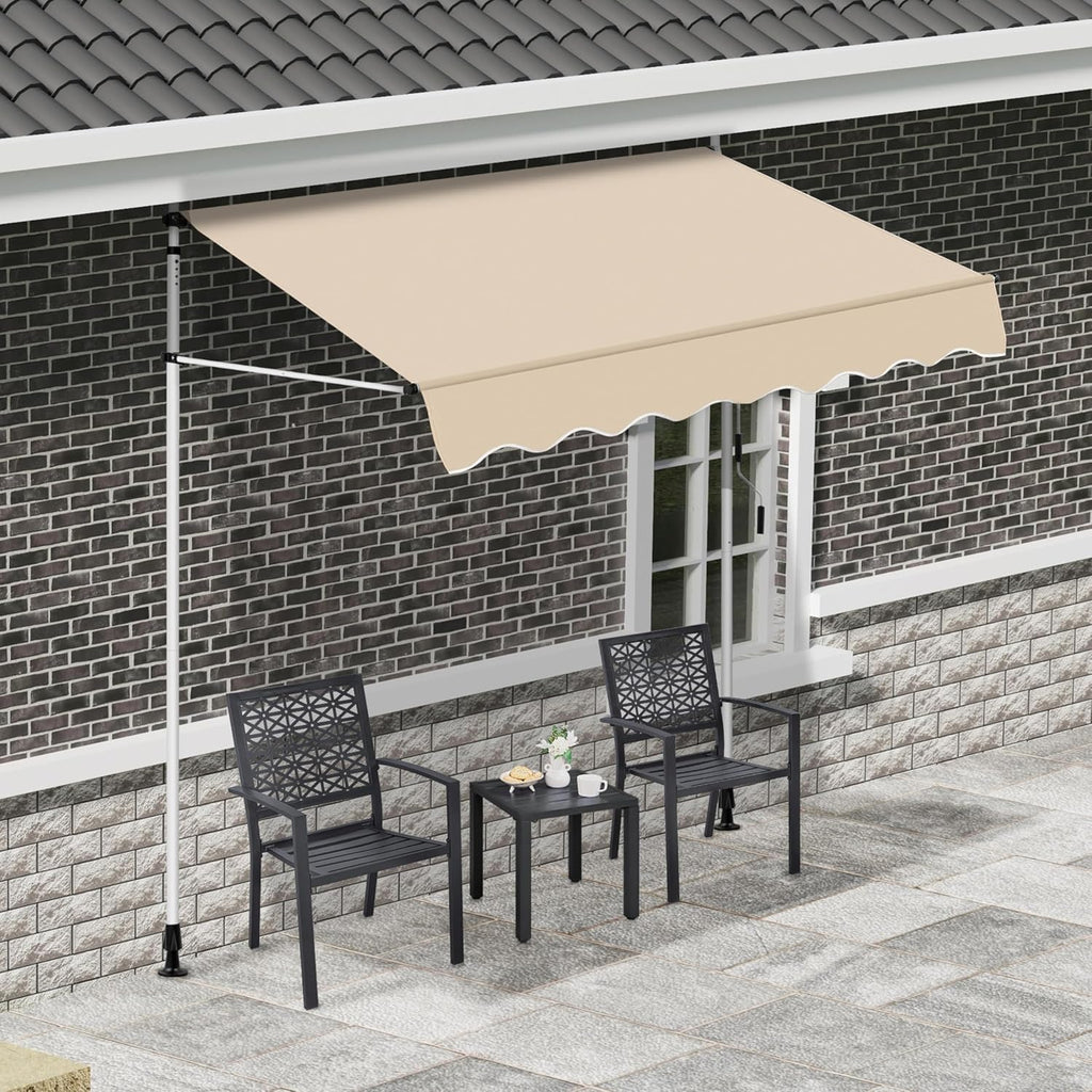 Yaheetech Klemmmarkise Balkonmarkise 300 cm Breite hoehenverstellbar 150cm-300cm