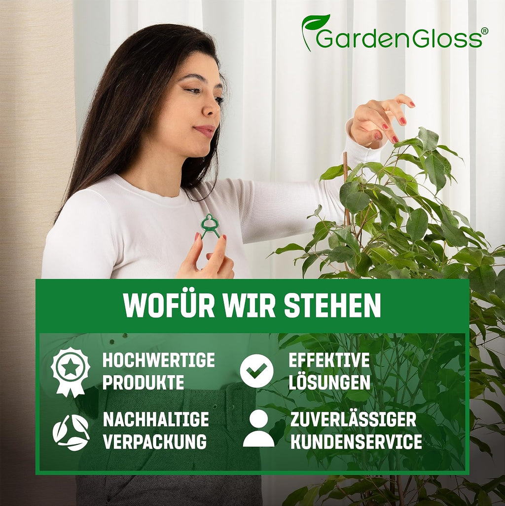 GardenGloss Pflanzenclips klein 48er Set Klammern fuer Tomaten Rosen