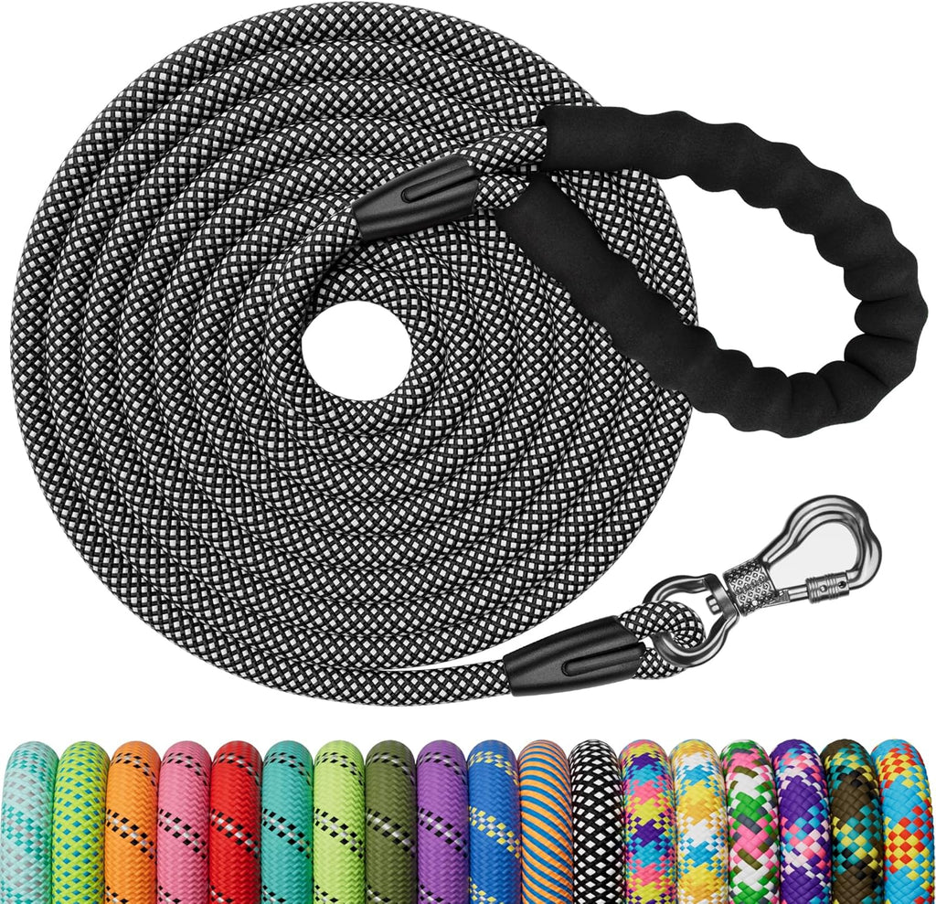 X XBEN Trainingsleine 1,5m-30m mit gepolstertem Griff und Karabiner