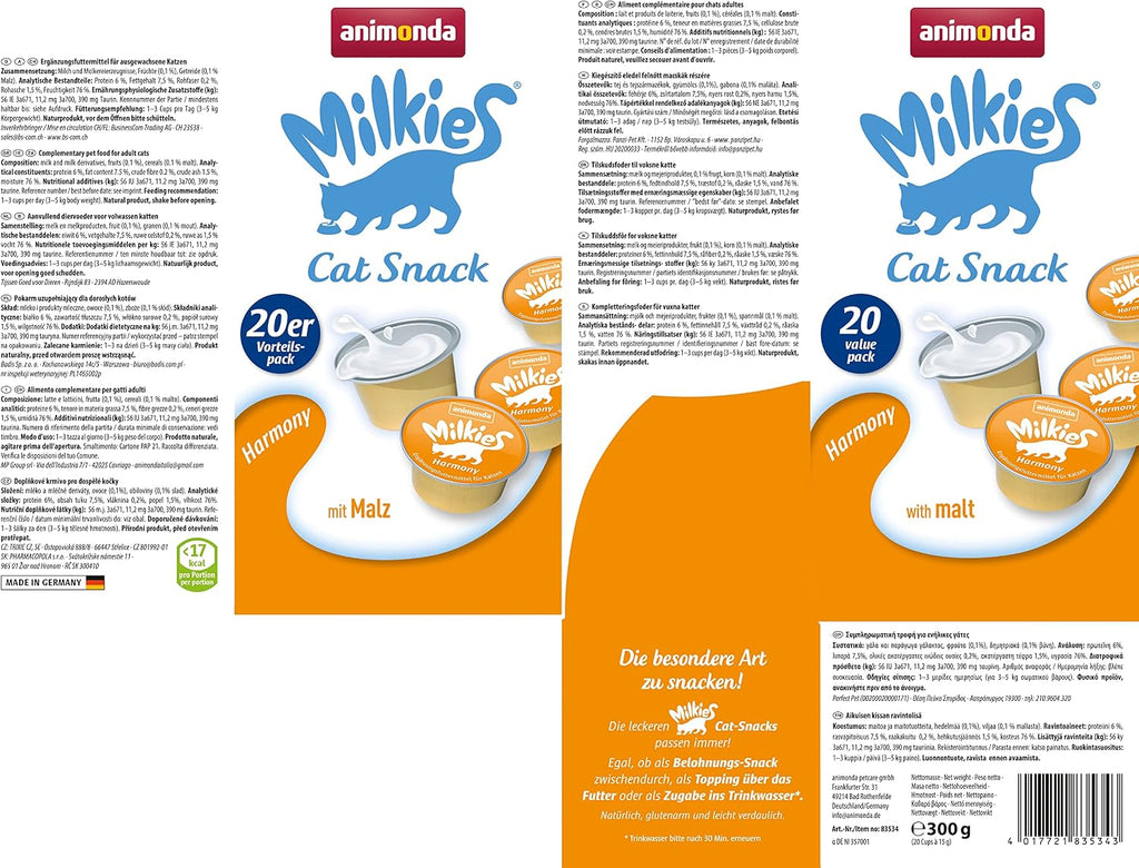 animonda Milkies Katzensnack Cups Selection Mixpack 20 x