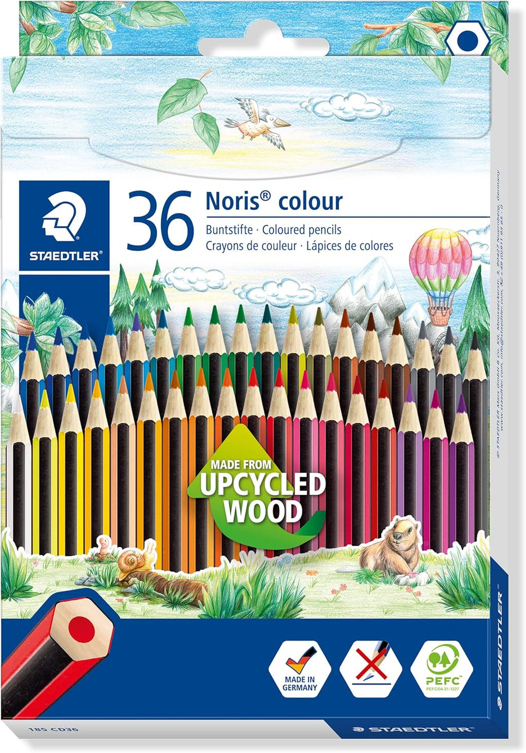 STAEDTLER Noris Colour Buntstifte 36 Farben sechskant rutschfest