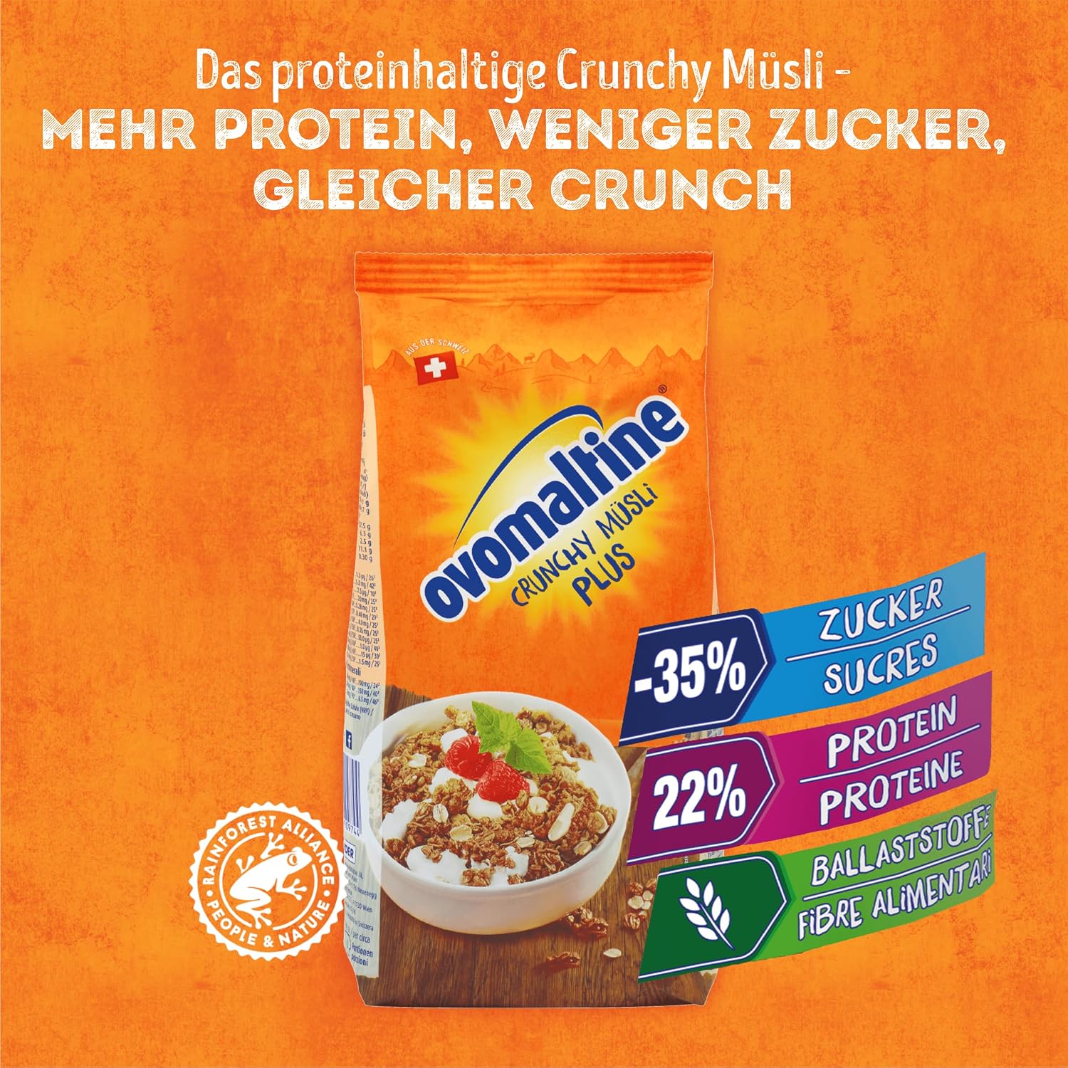 Ovomaltine Crunchy Protein Muesli Cerealien