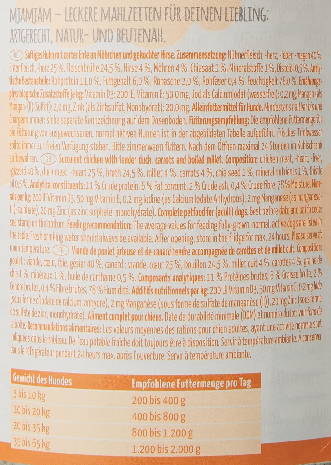 Hunde Nassfutter Mixpaket 400g verschiedene Geschmacksrichtungen