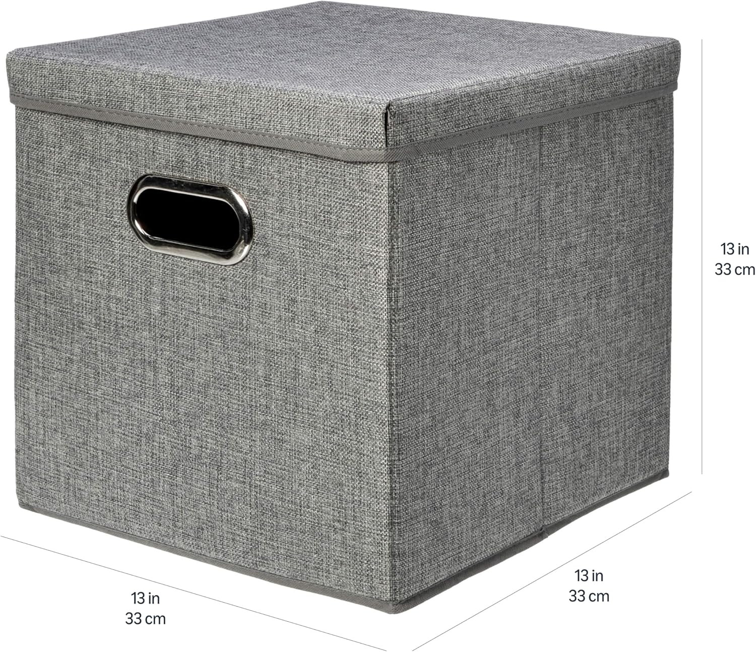 Amazon Basics Aufbewahrungswuerfel Sackleinen faltbar Grau 2er Set