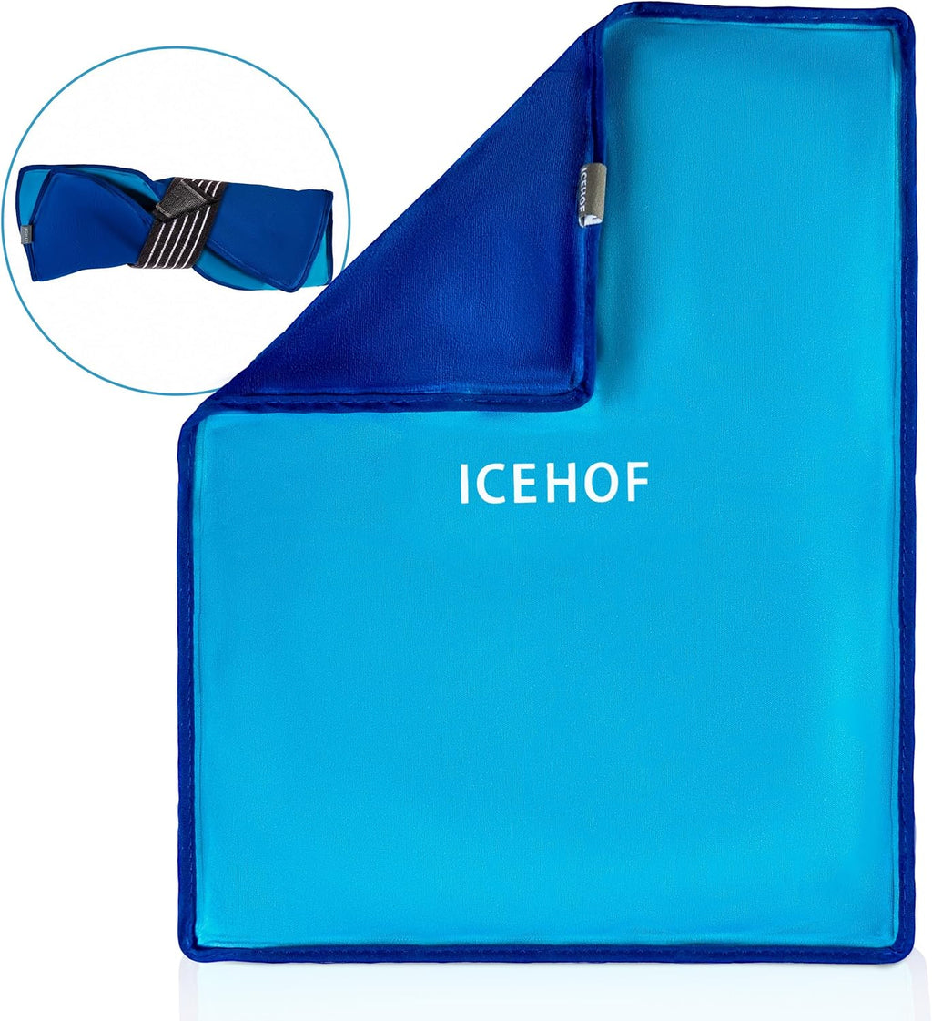 ICEHOF Kuehlkissen Gel XXL 38x28 cm wiederverwendbar Kuehlpack Kuehlkompresse