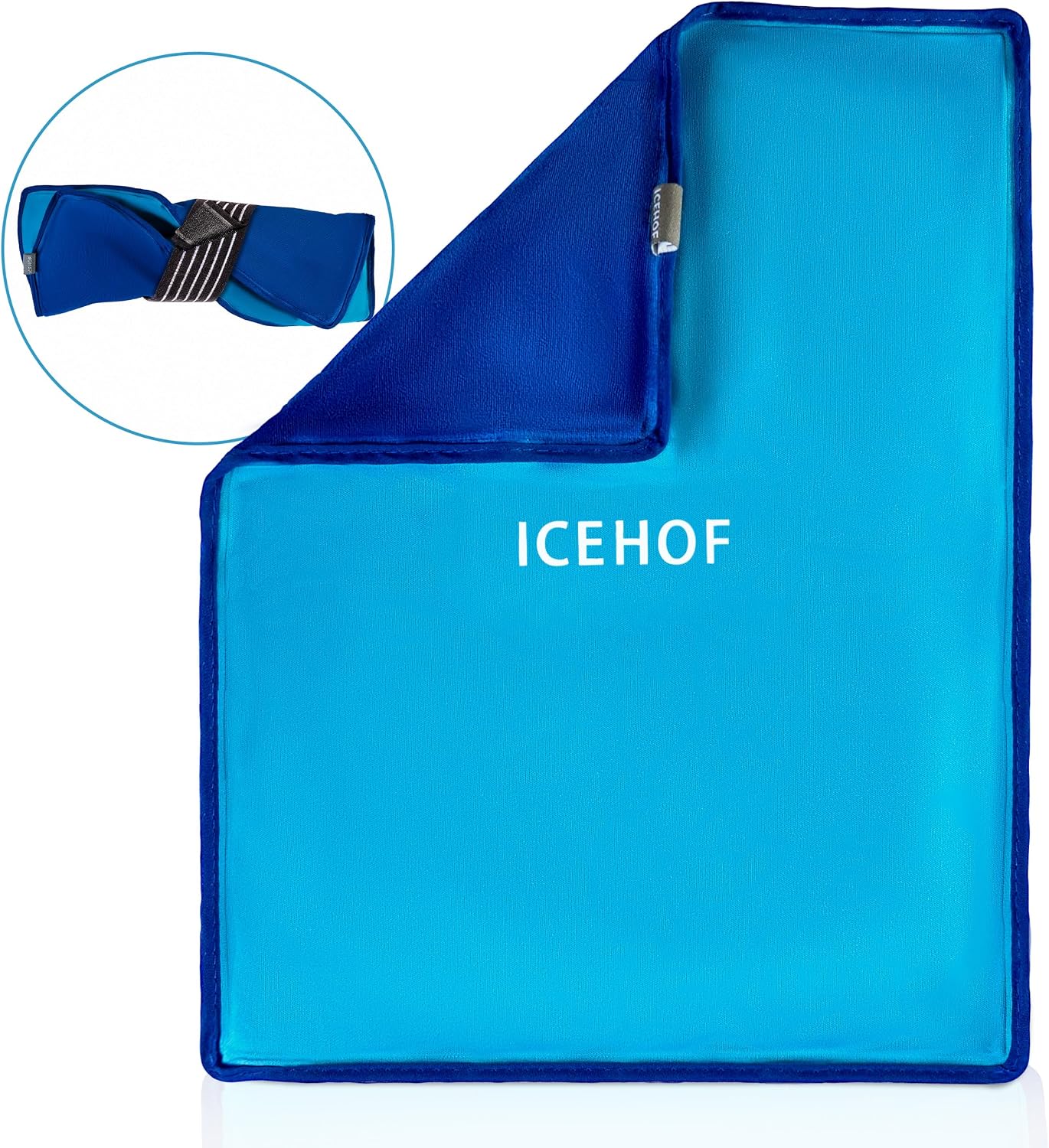 ICEHOF Kuehlkissen Gel XXL 38x28 cm wiederverwendbar Kuehlpack Kuehlkompresse
