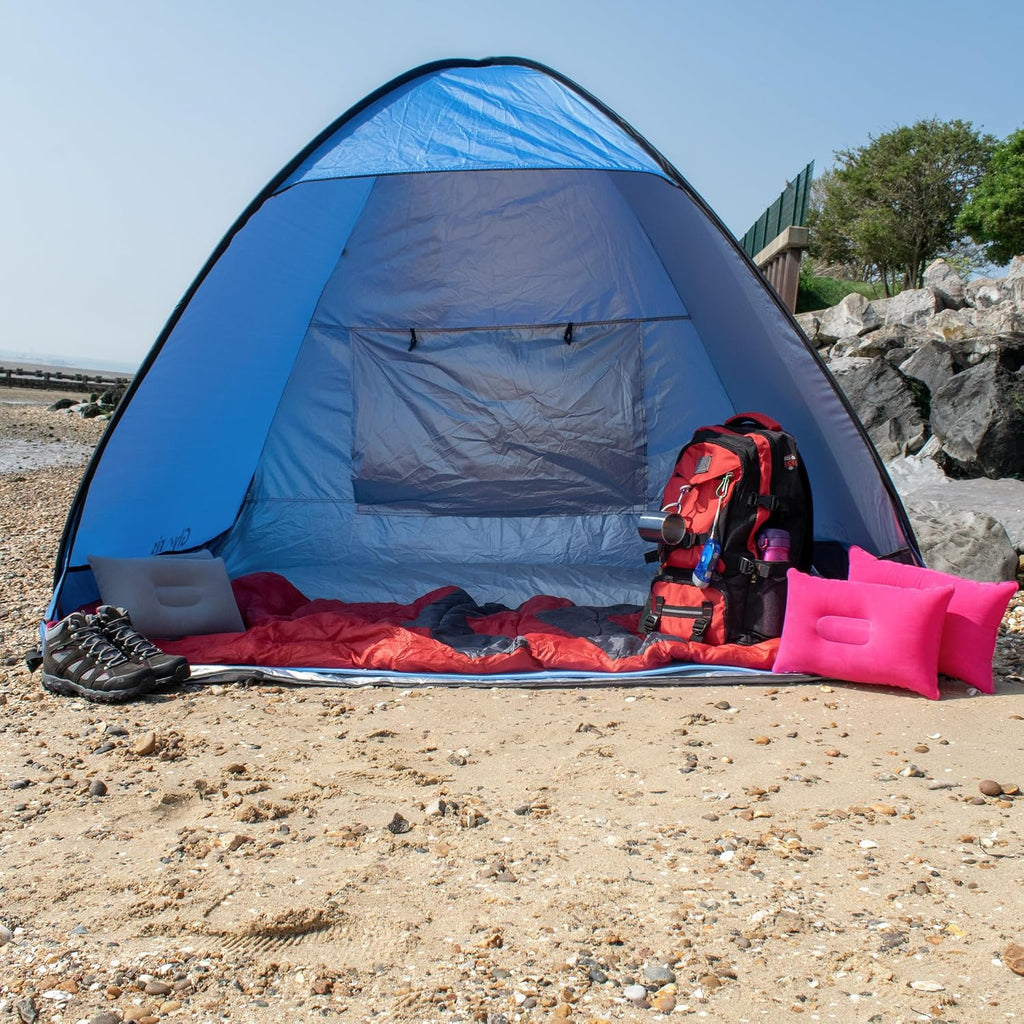 Trixes aufblasbares Campingkissen 2er Pack Marineblau beflockt leicht