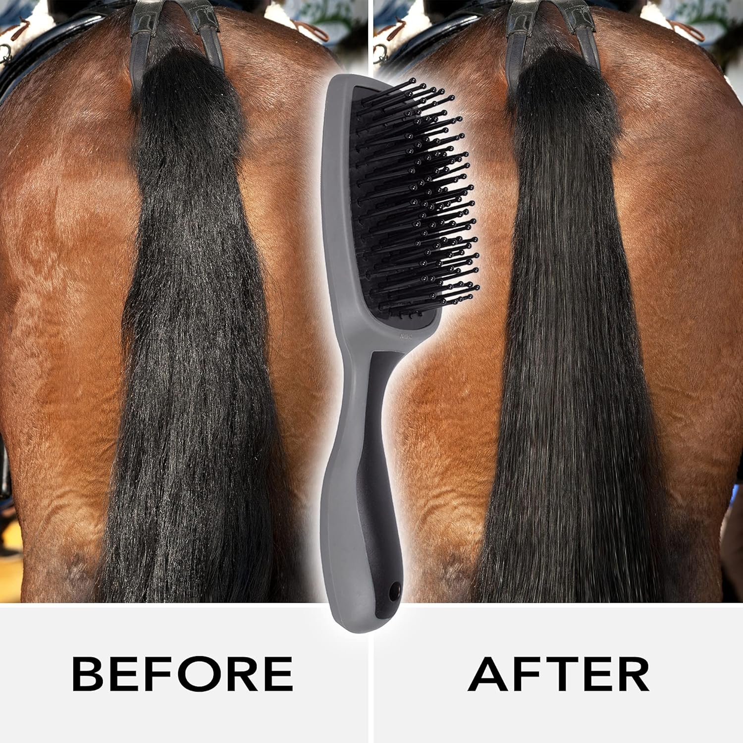 Schweifbürste Pferdebürste Tail Brush für Pferdepflege