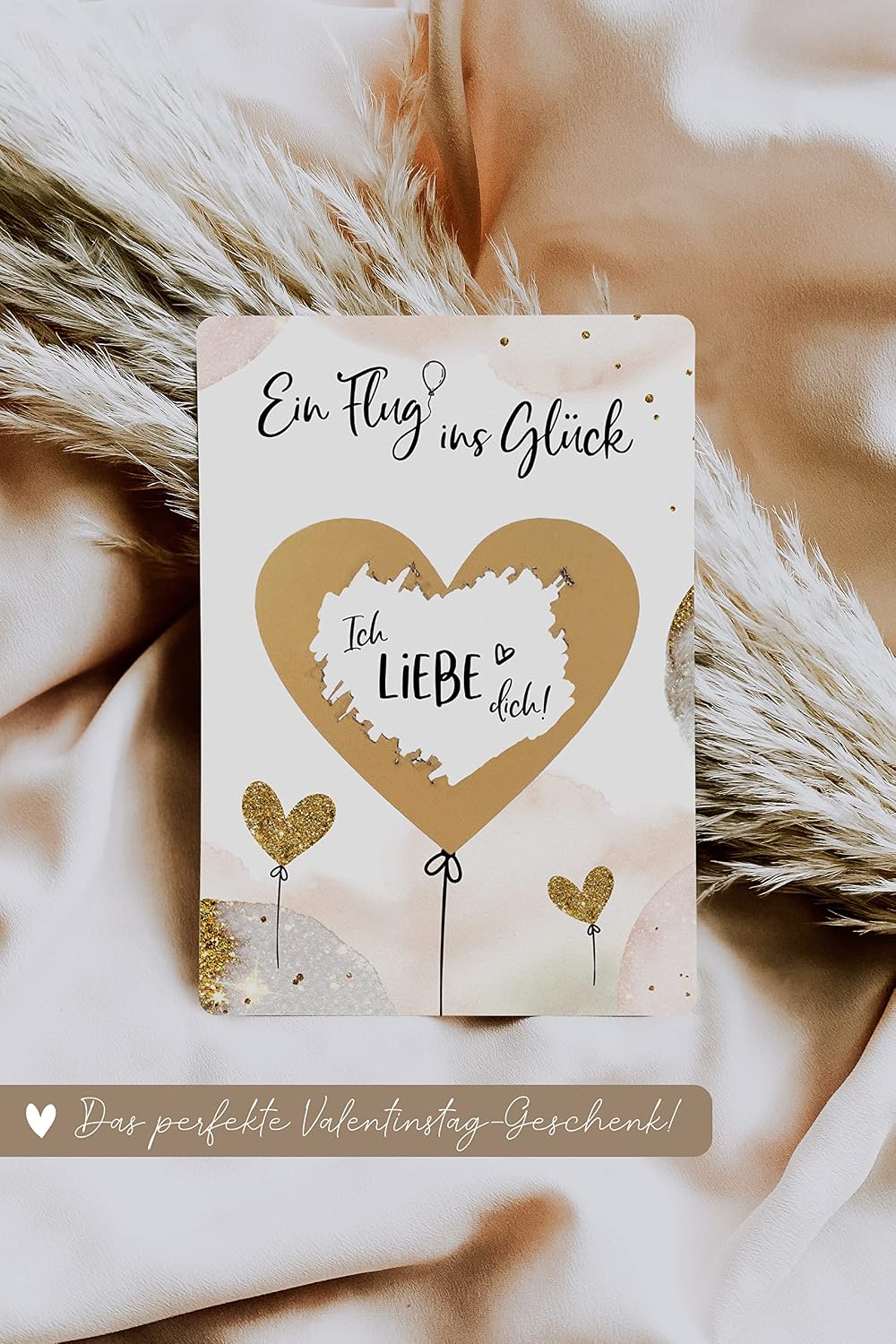 Joli Coon Valentinstag Karte fuer Ihn mit Kuvert Gutschein-Design
