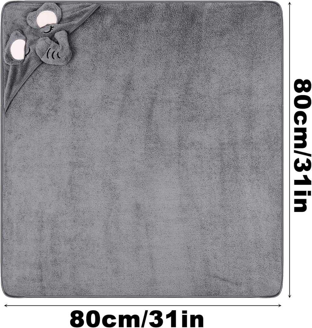 Kapuzenhandtuch Baby 80x80 cm Badetuch Neugeborene Gruen
