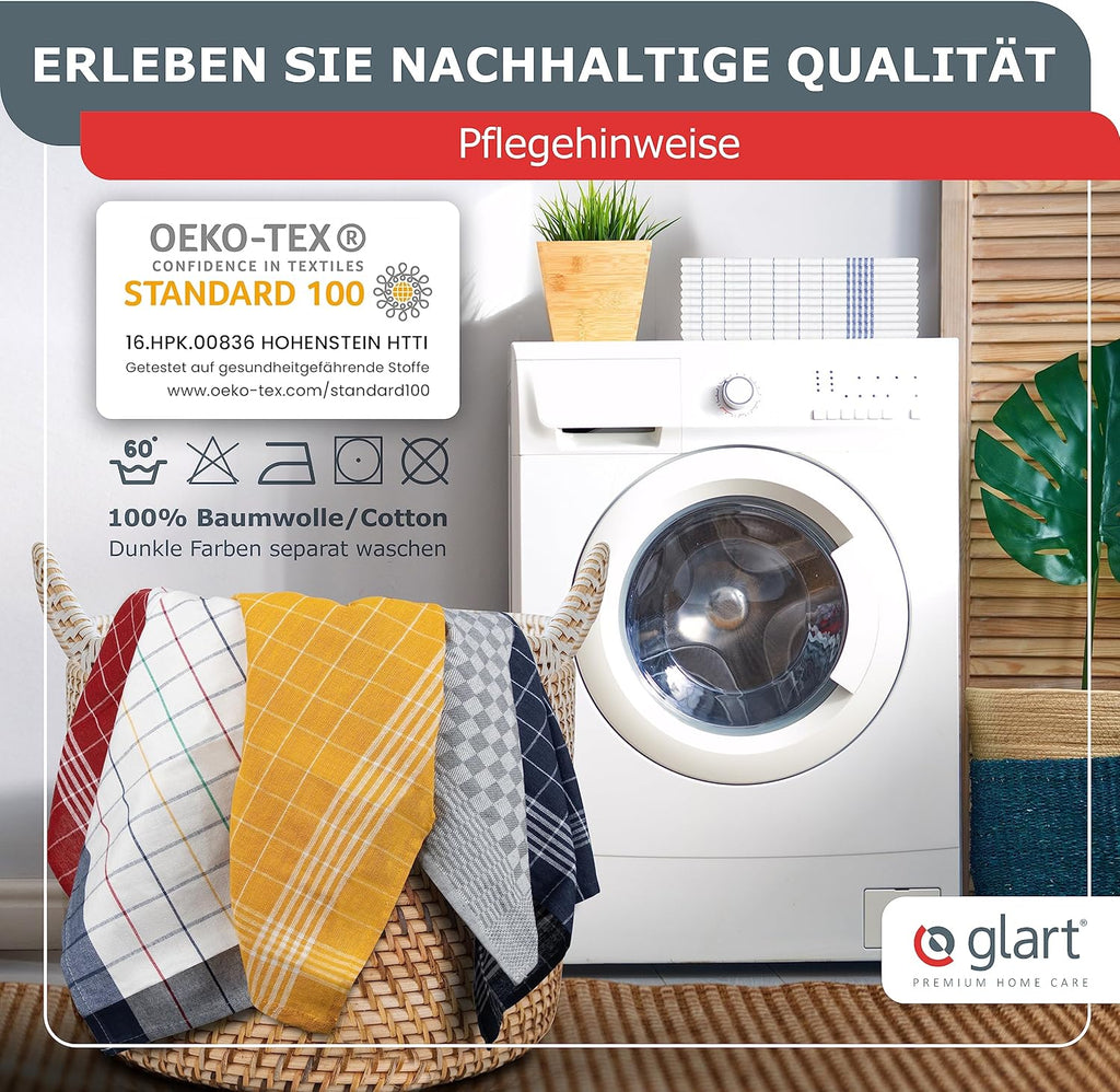 Geschirrtuecher Baumwolle 10er Set 50x70 cm kariert Kuechentuecher