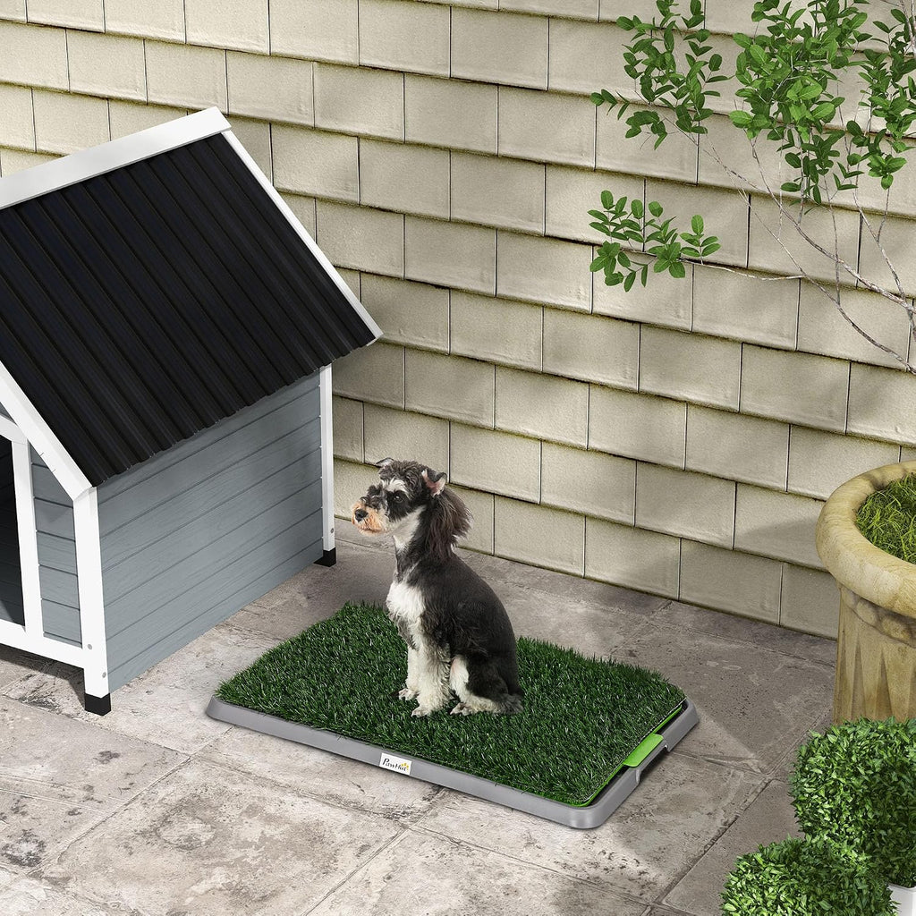 PawHut Hundetoilette mit Kunstrasen 67x41 cm Welpentoilette für Hunde