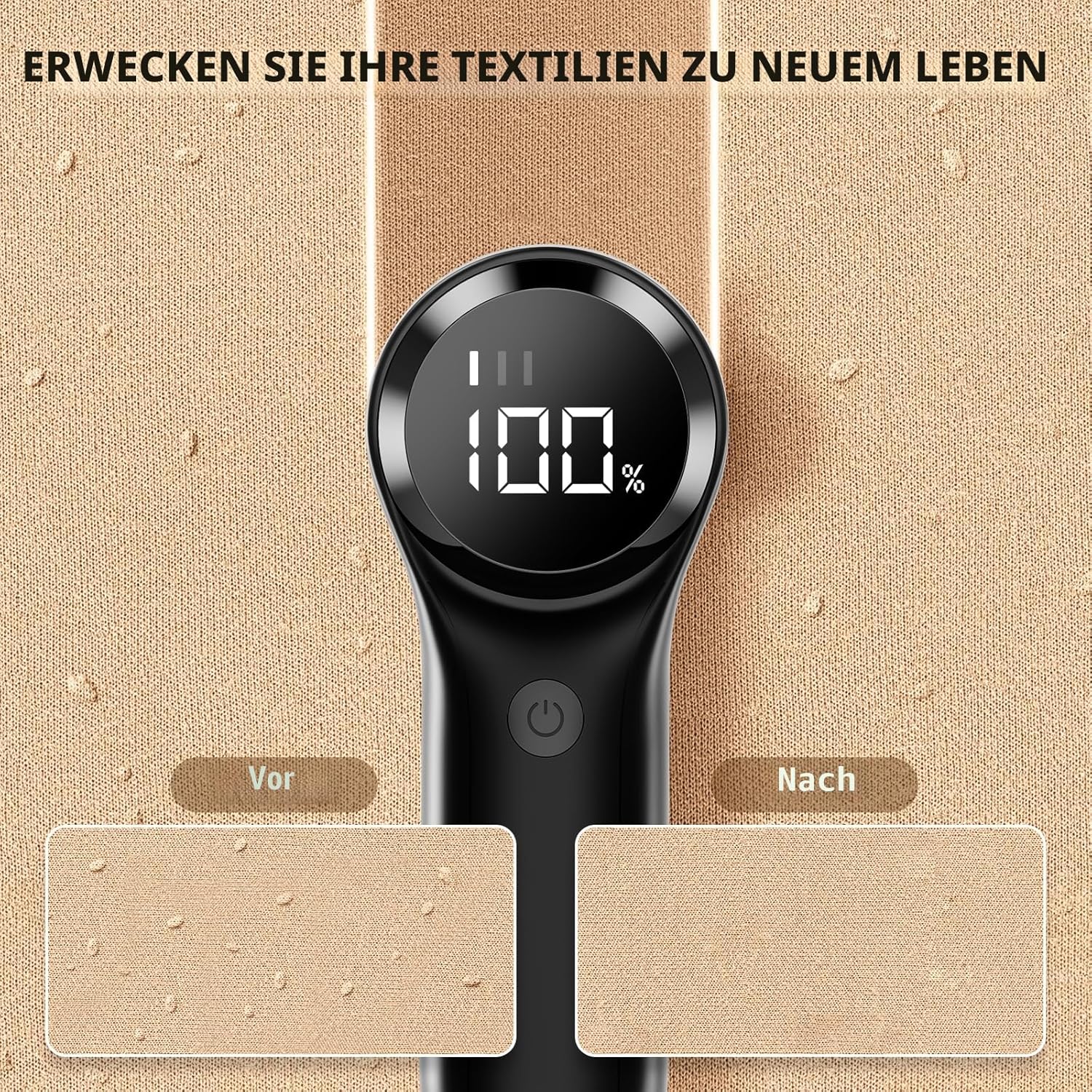 Fusselrasierer elektrisch aufladbar 3 Stufen LED Akku Kleidungsrasierer