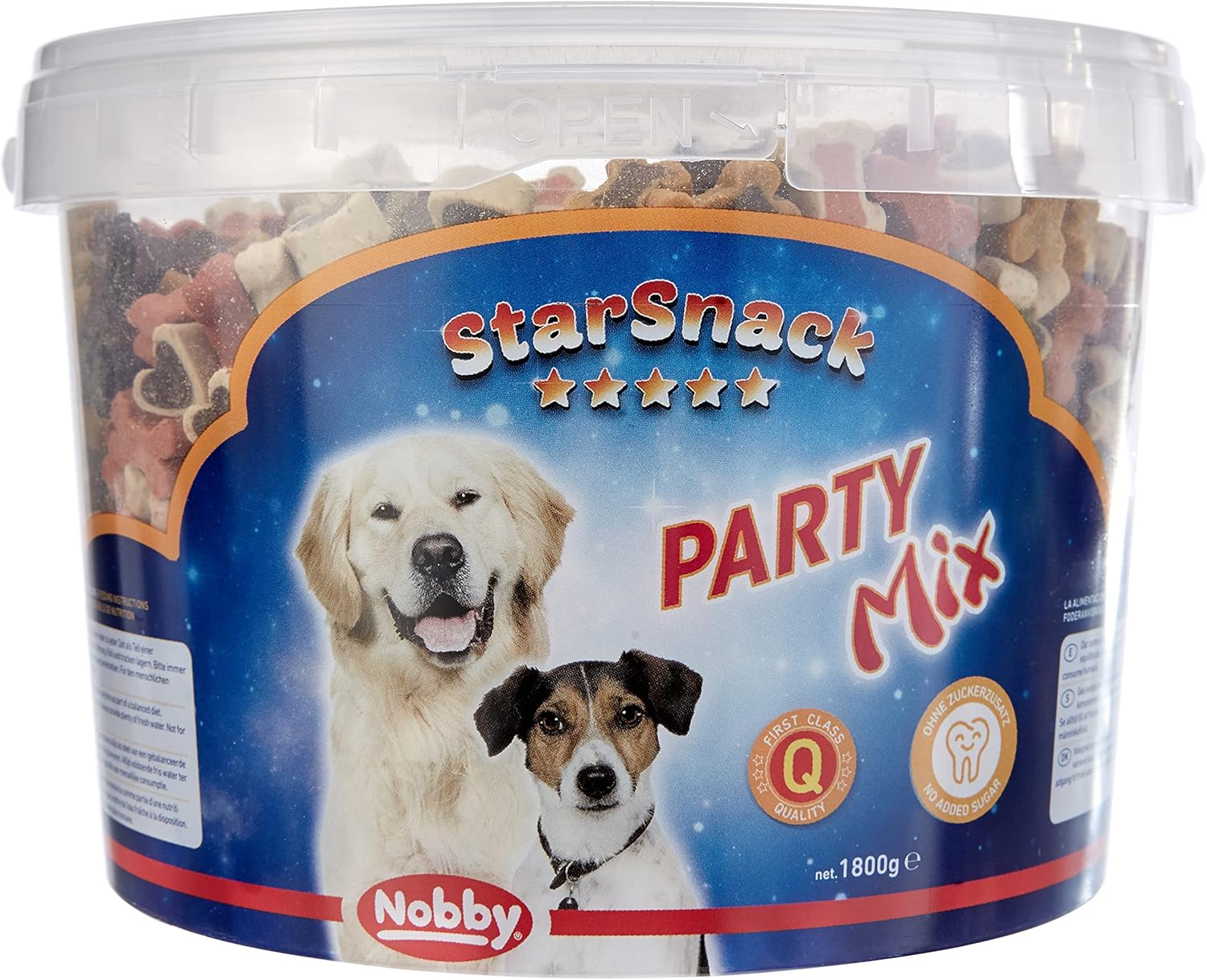 Nobby STARSNACK Party Mix für Hunde, 1 Eimer (1800 g)