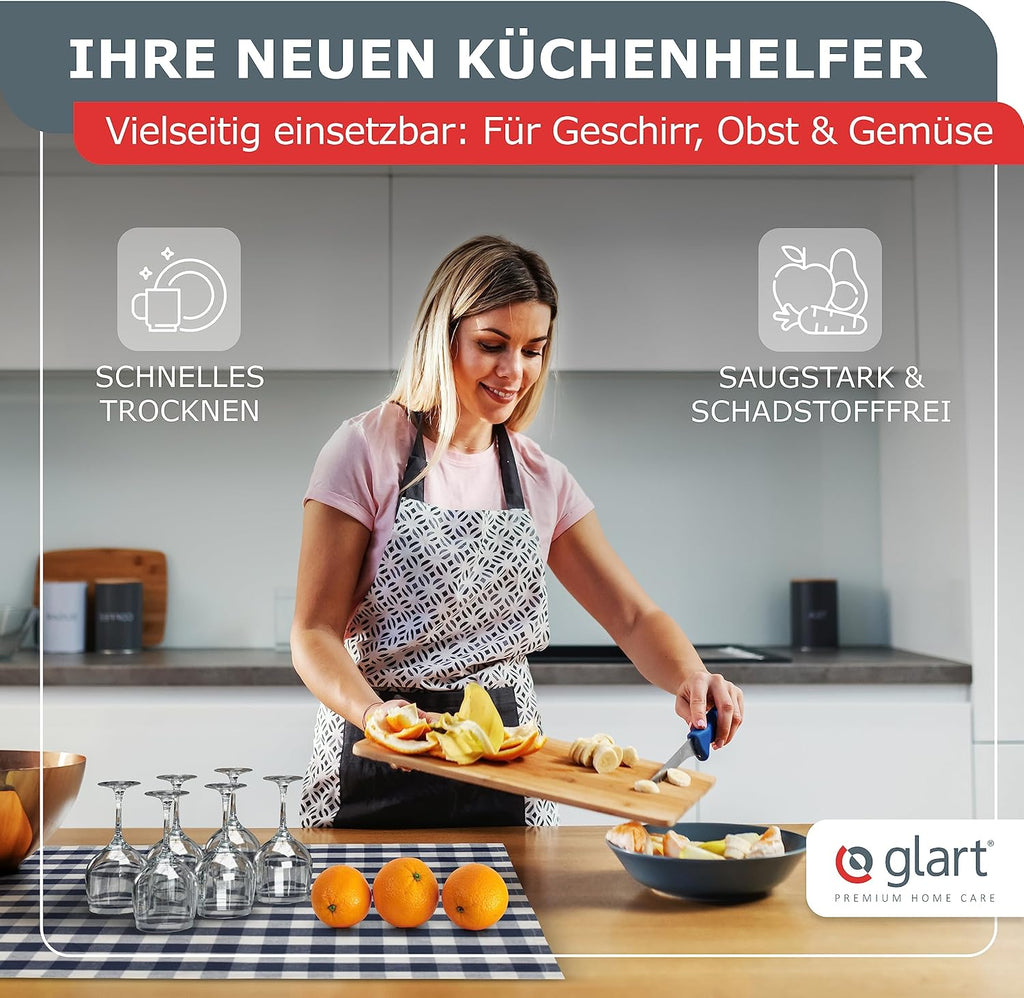 Geschirrtuecher Baumwolle 10er Set 50x70 cm kariert Kuechentuecher