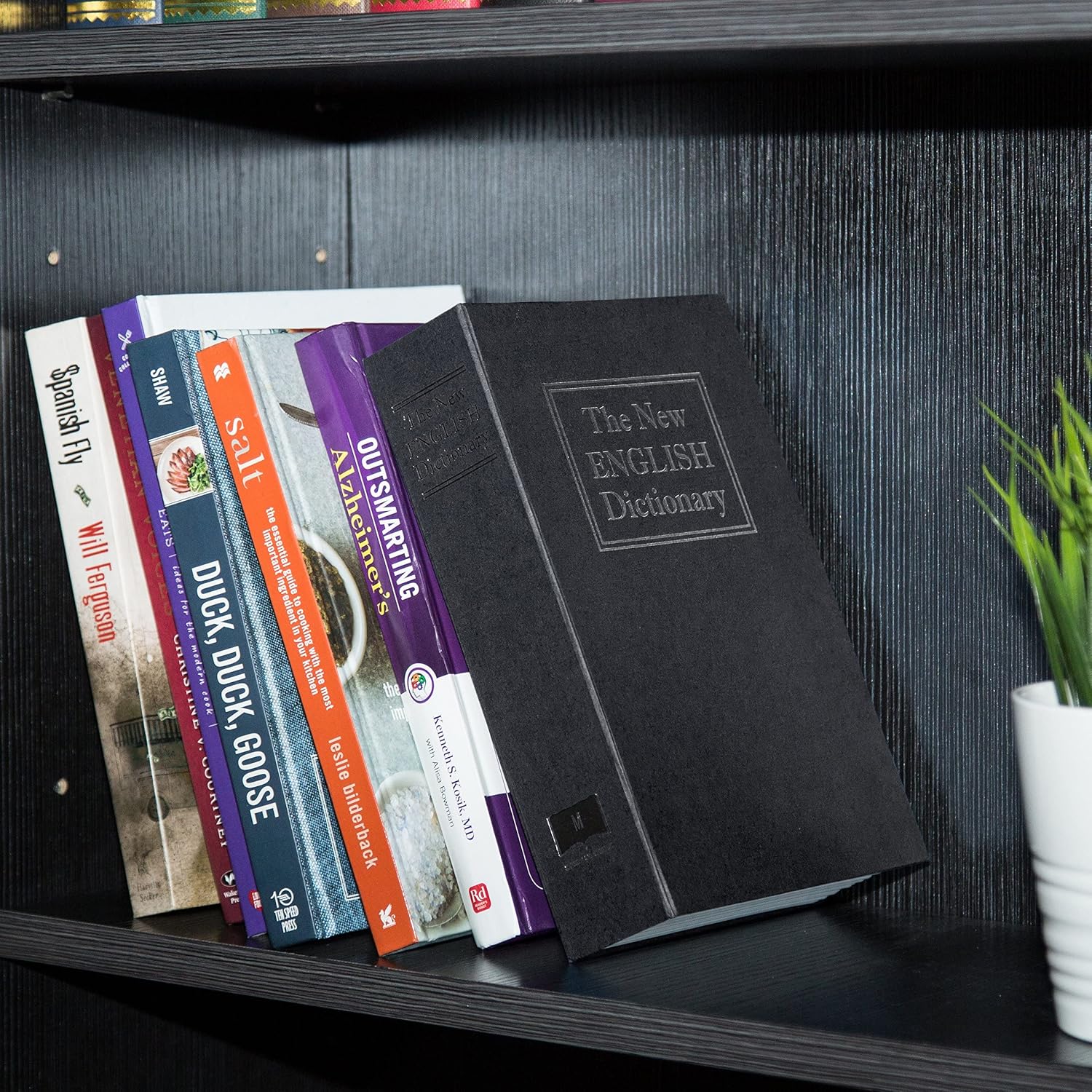 Buch-Safe gross mit Zahlenschloss schwarz
