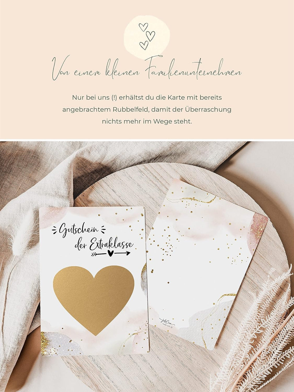 Joli Coon Valentinstag Karte fuer Ihn mit Kuvert Gutschein-Design