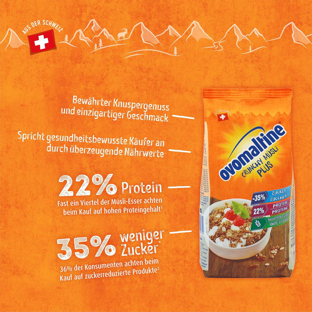Ovomaltine Crunchy Protein Muesli Cerealien