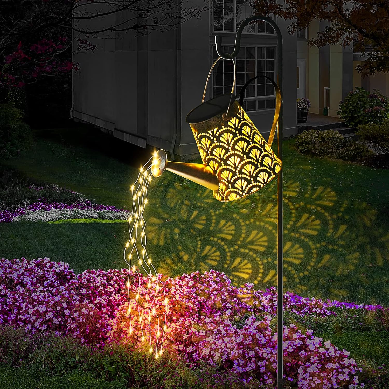 DeepDream Solar Giesskanne Lichterkette Aussen LED Wasserdicht Gartendeko