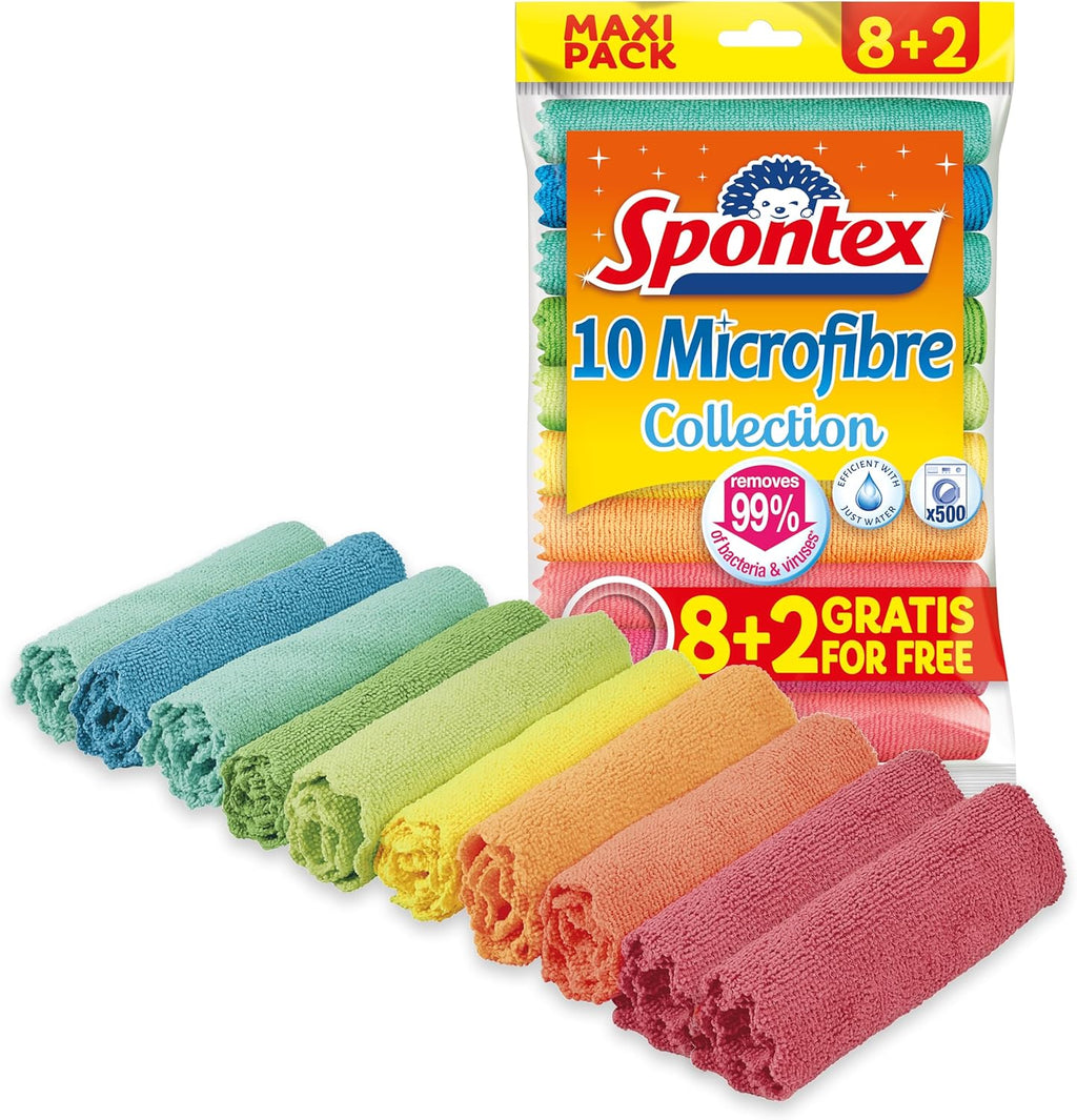 Spontex Mikrofasertuecher 16er Set 30x30 cm Reinigungstuecher Haushalt