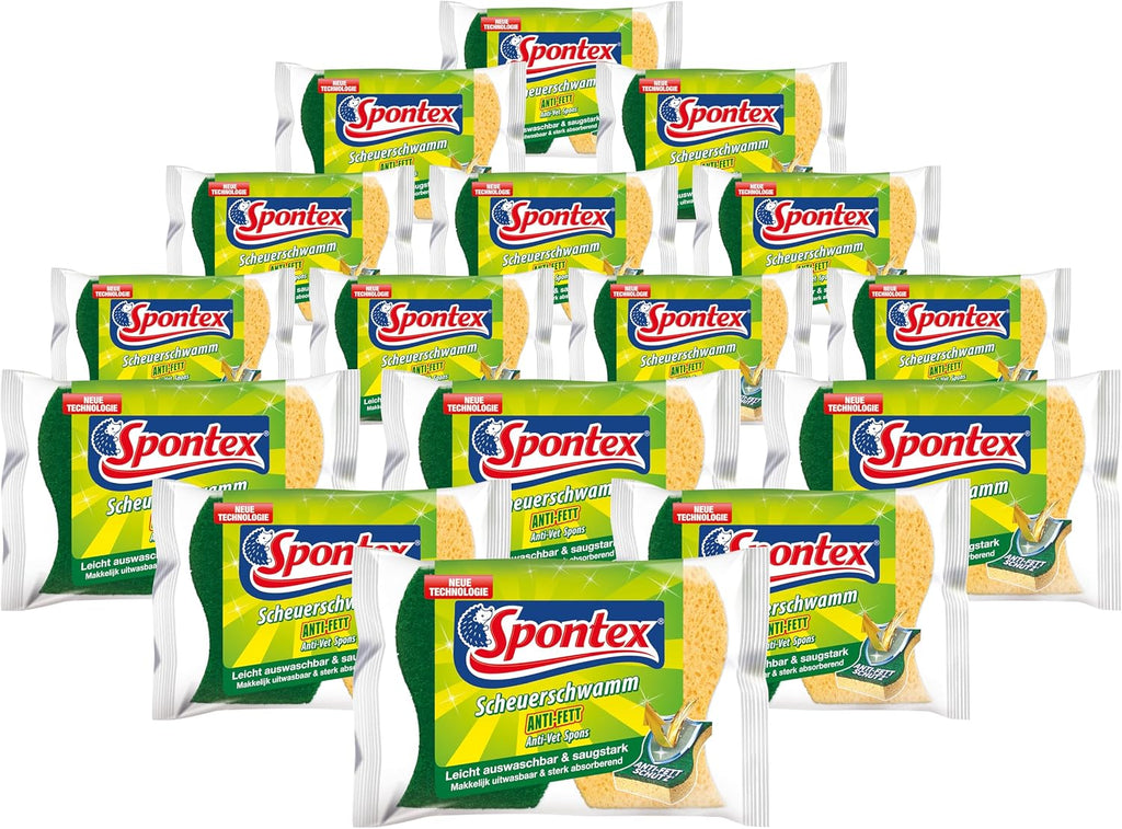 Spontex Geschirrschwamm kratzfrei saugstark 2er Pack Kuechen-Schwaemme