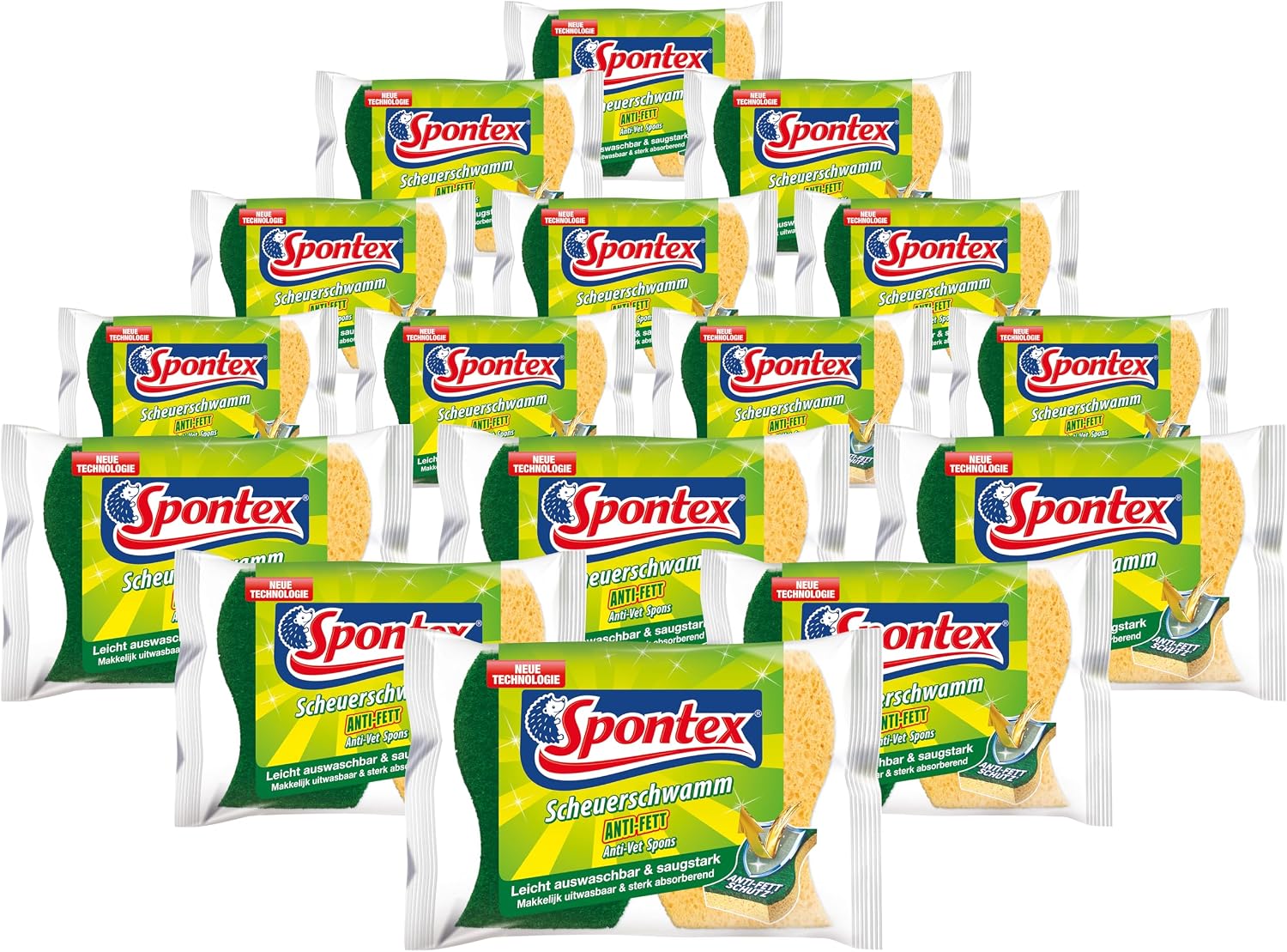 Spontex Geschirrschwamm kratzfrei saugstark 2er Pack Kuechen-Schwaemme