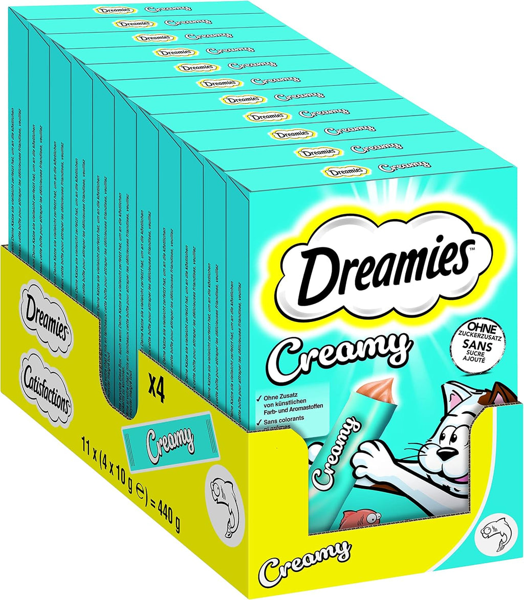 Dreamies Creamy Katzenleckerlis mit Katzenminze und Kaese - verschiedene