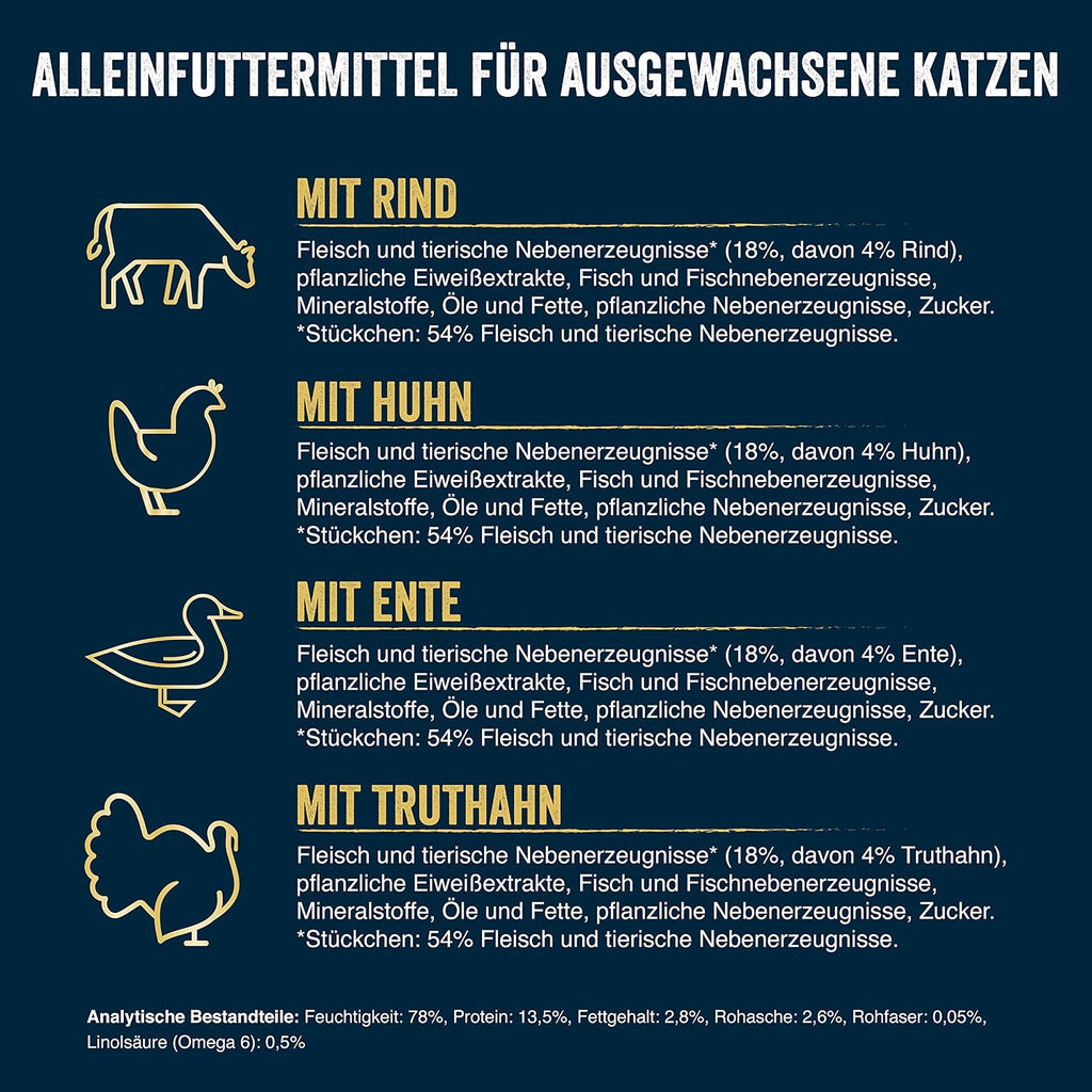 Felix Tasty Shreds Katzenfutter nass in Sauce 6 x verschiedene Sorten